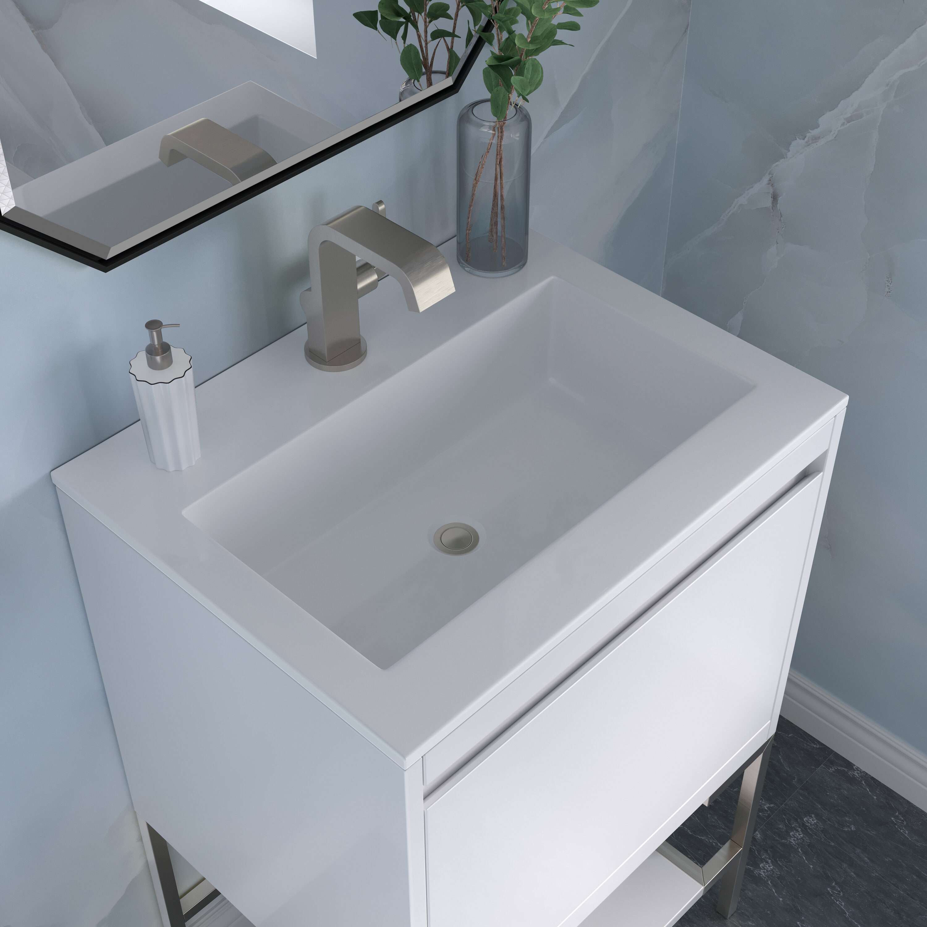 James Martin Vanities 805-V23.6-GW-BN-GW Bath-Vanity-Combo - View #6