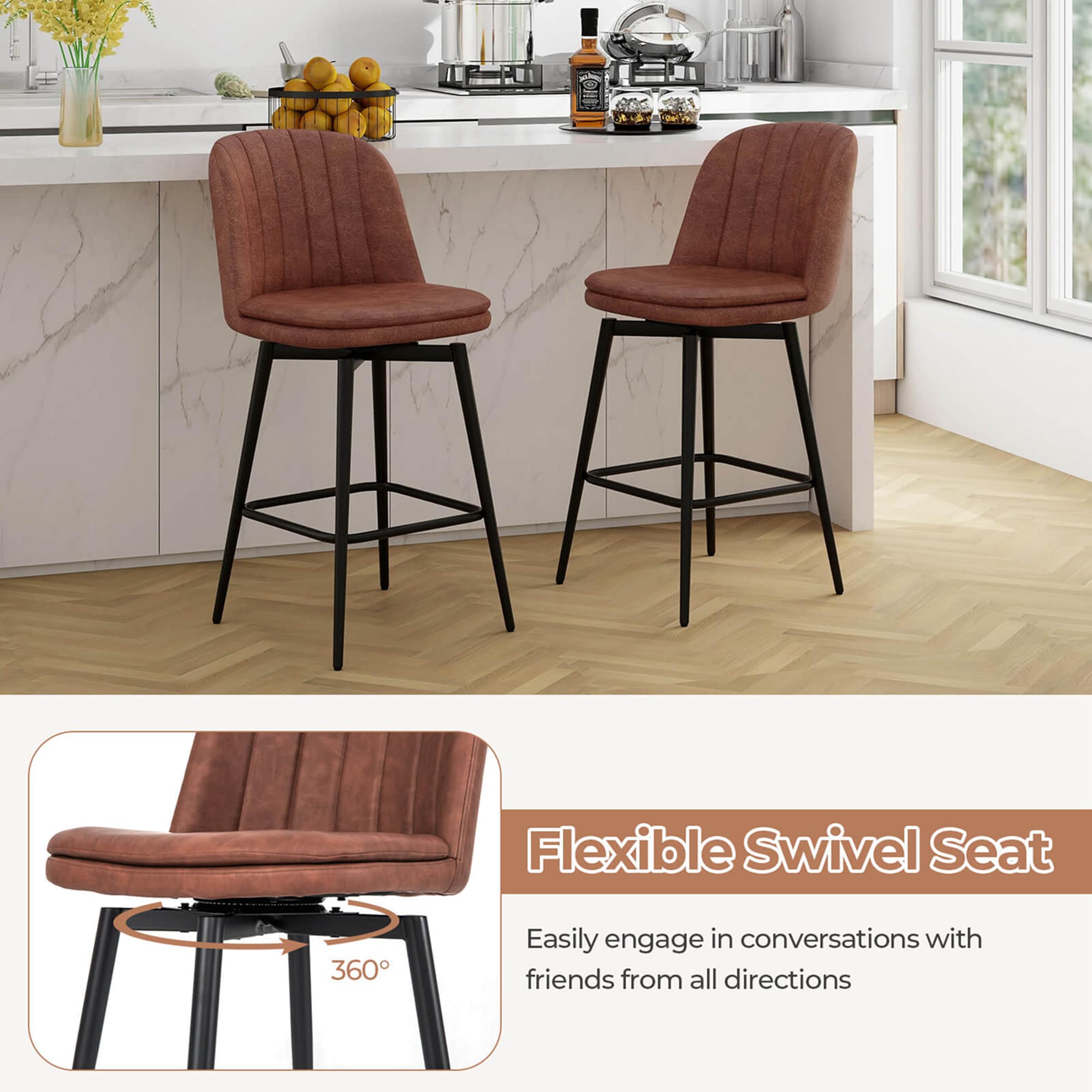 Costway HCST02691 stools - View #7