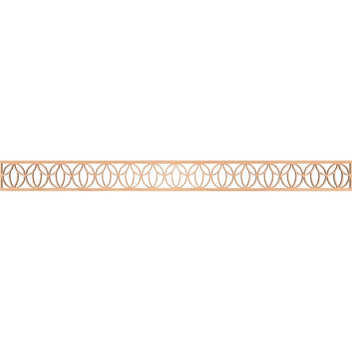 Ekena Millwork MLDA04X46SHOHI Shoshoni Fretwork Flat Trim 4-in x 3.87-ft Hickory Brown Unfinished 2156530 Pierced Wall Panel Moulding