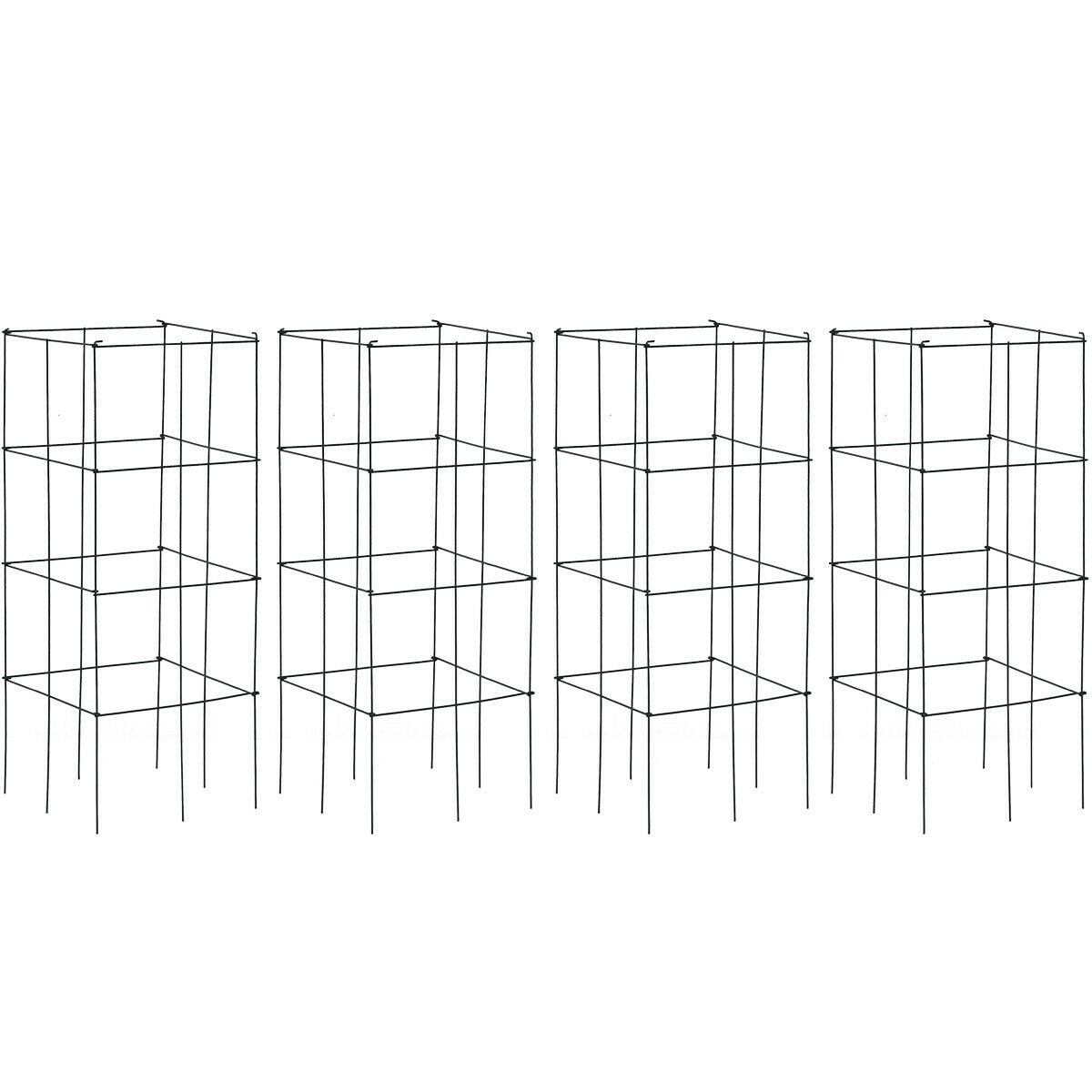 Garden Trellis 16-in W x 39-in H Dark green Iron Garden Trellis For Climbing Plants For Cucumbers For Roses For Tomatoes #A030494