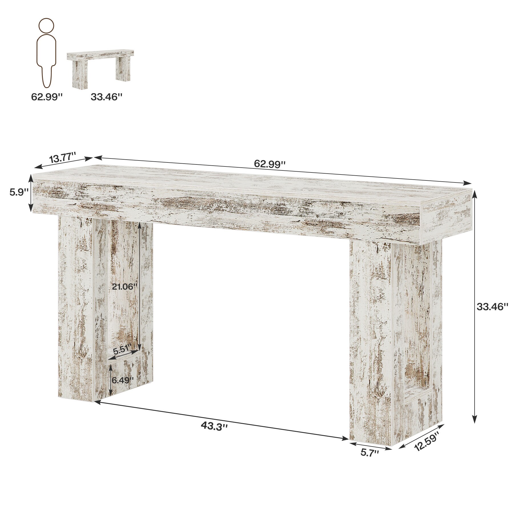 Tribesigns LWFD-JW0975 Console-Sofa-Tables - View #4