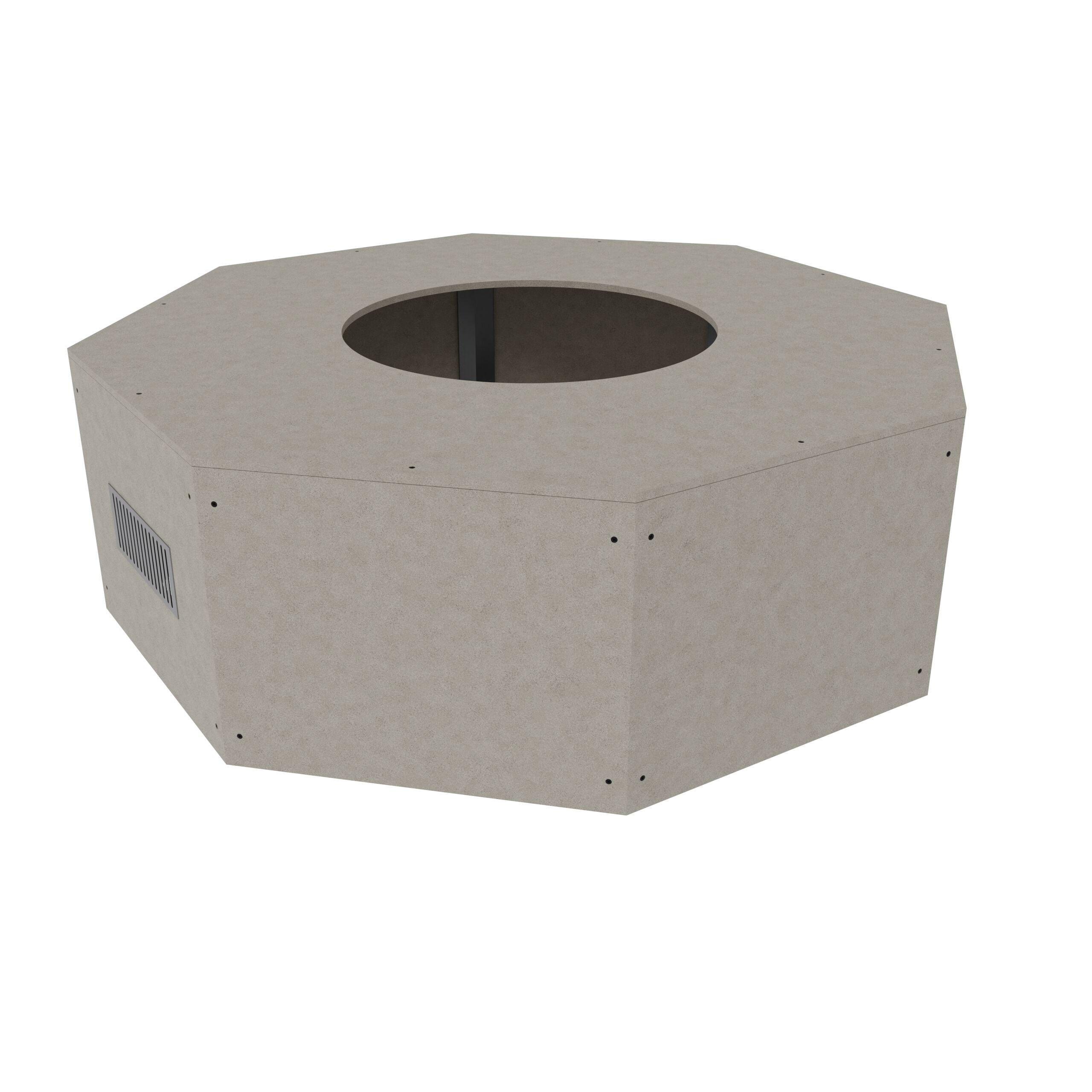 IBD Outdoor Rooms 40-1072 Ready-to-finish 72-in L x 72-in W x 18-in H Gray Concrete Fire Pit Kit