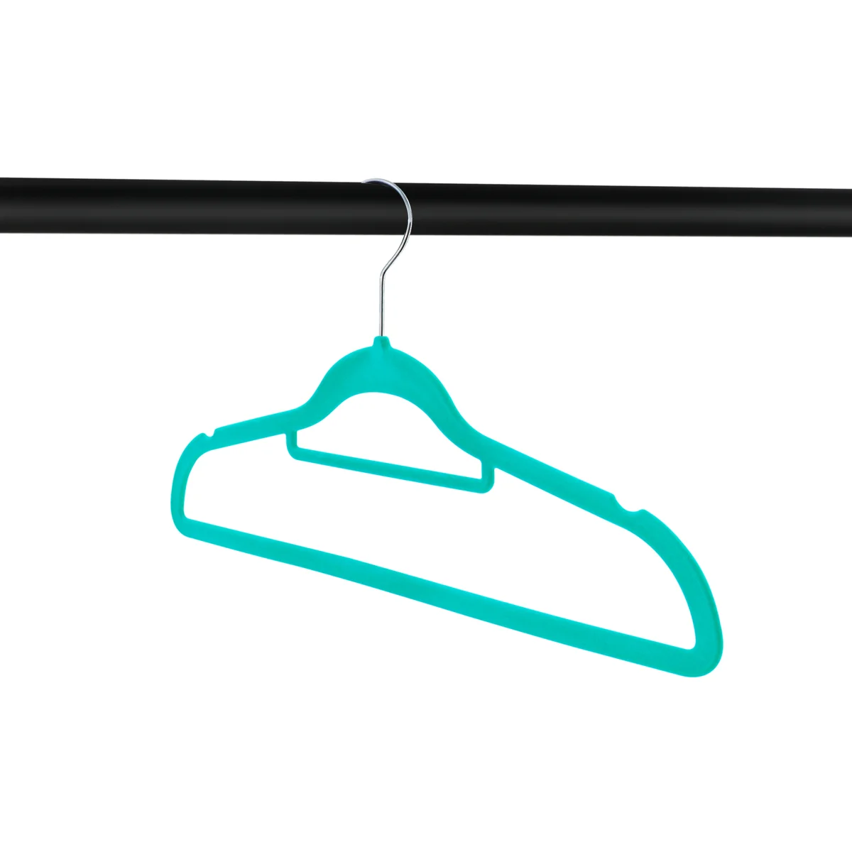 J&V TEXTILES 615-TQ Velvet Clothing Hanger ( Turqouise )