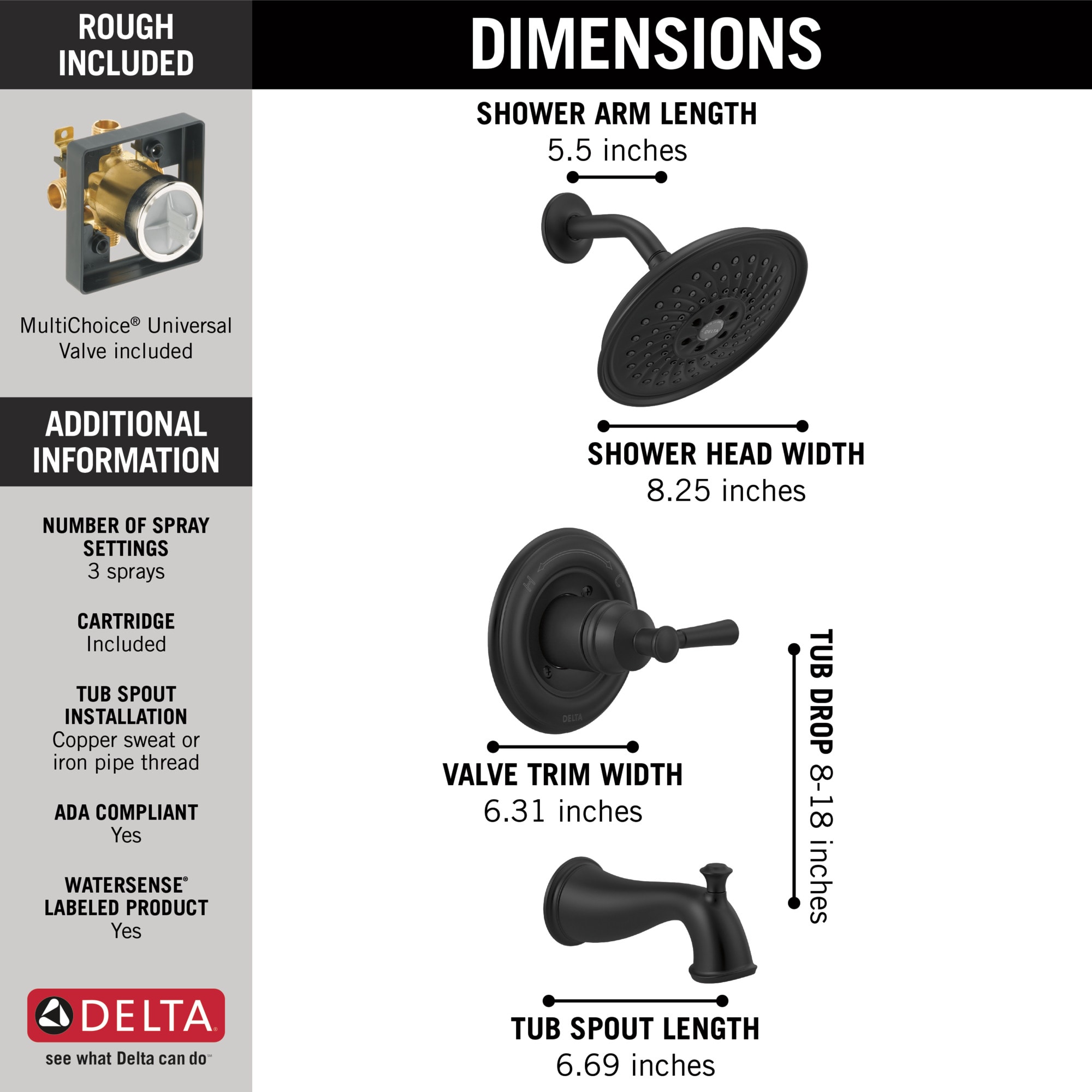 Delta 144777-BL Tub-Shower-Faucets - View #3