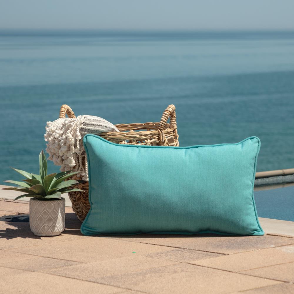 Oasis Green Lumbar Pillow