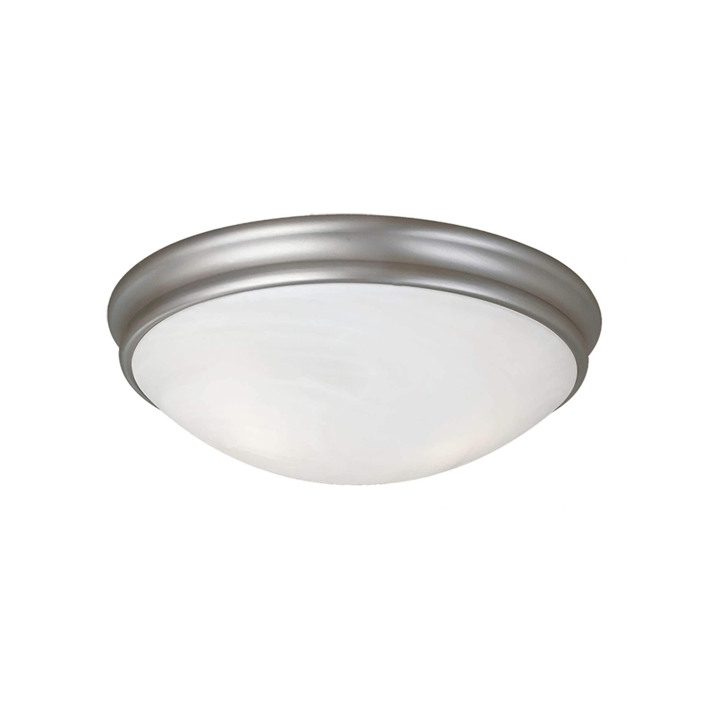 Millennium Lighting 10-in Satin Nickel Indoor 1 -Light Flush Mount Light with Frosted Glass