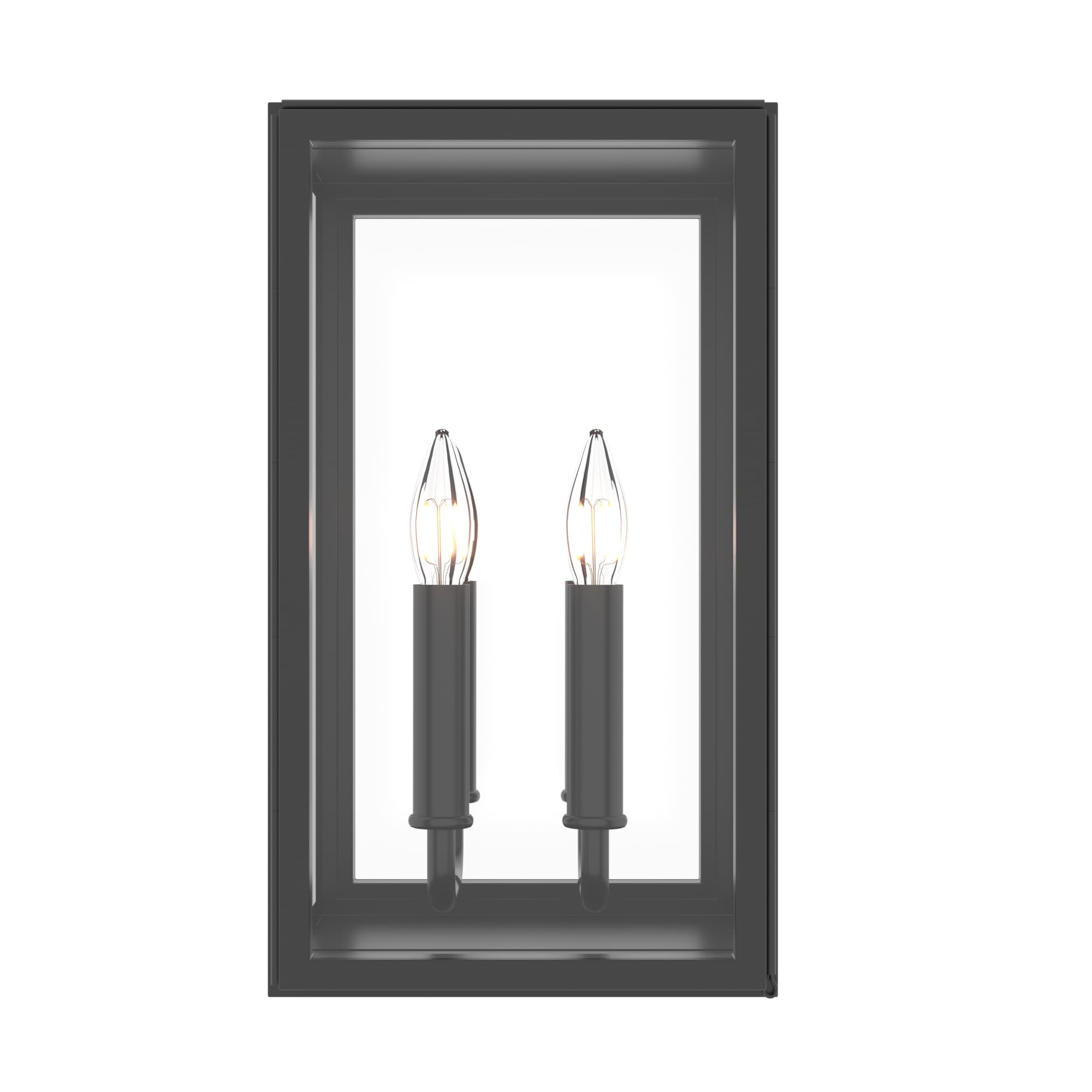 Maxax 7019-2BK Akketta 2 -Light 14-in H Matte Black Hardwired Dusk to Dawn Outdoor Wall Light