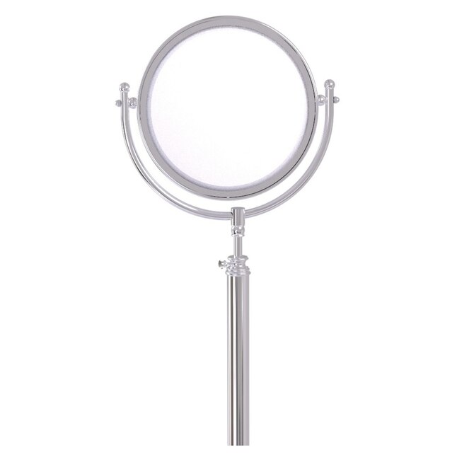 Allied Brass 10.5-in x 68-in Polished Chrome Double-Sided Magnifying Freestanding Vanity Mirror Allied Brass 10.5-in x 68-in Polished Chrome Double-Sided Magnifying Freestanding Vanity Mirror
