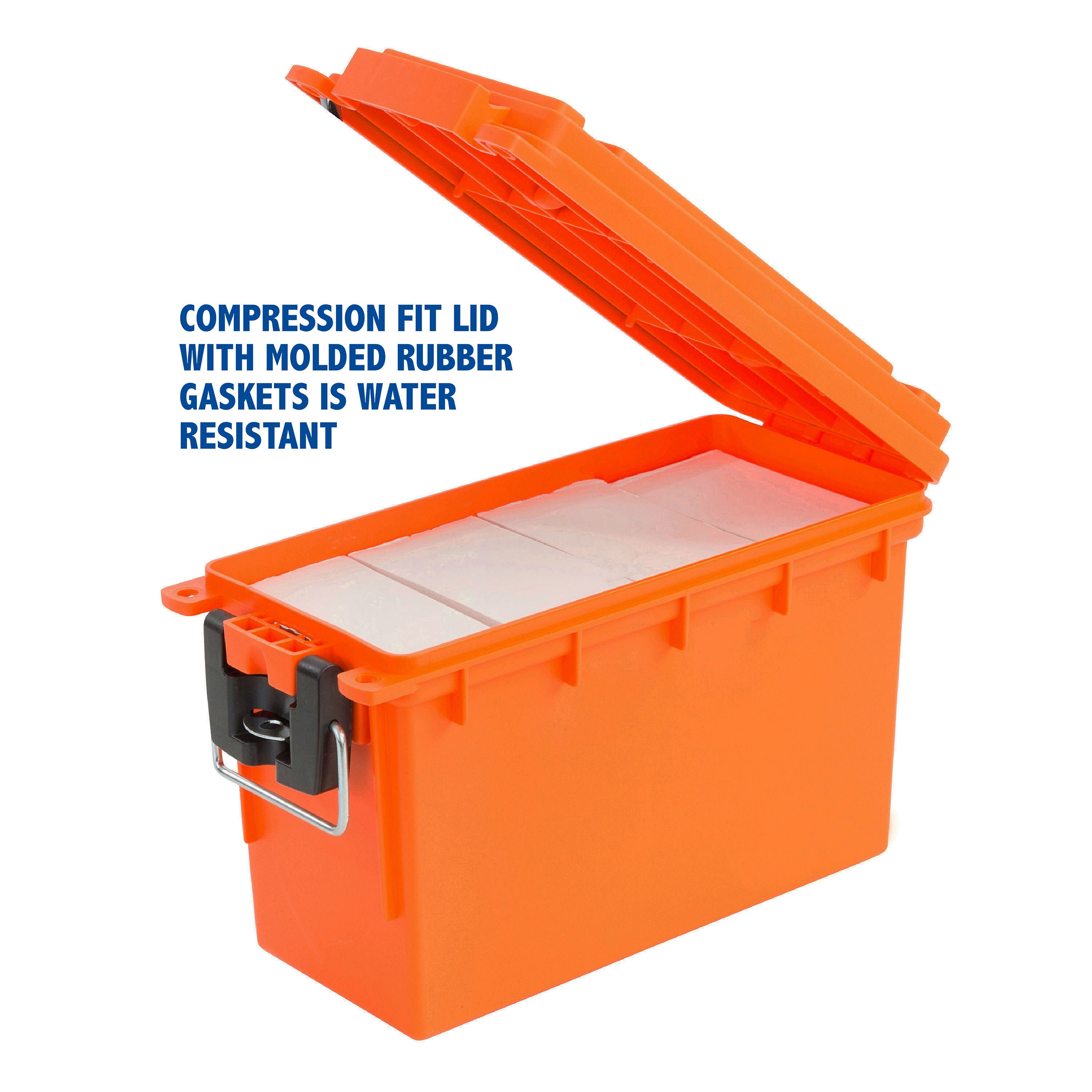 Sheffield Marine Storage Box 5-in Orange Plastic Lockable Tool Box