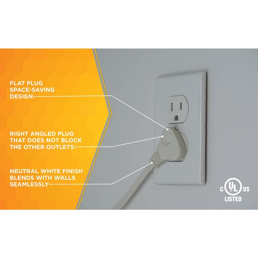 Woods 13' Indoor White Extension Cord