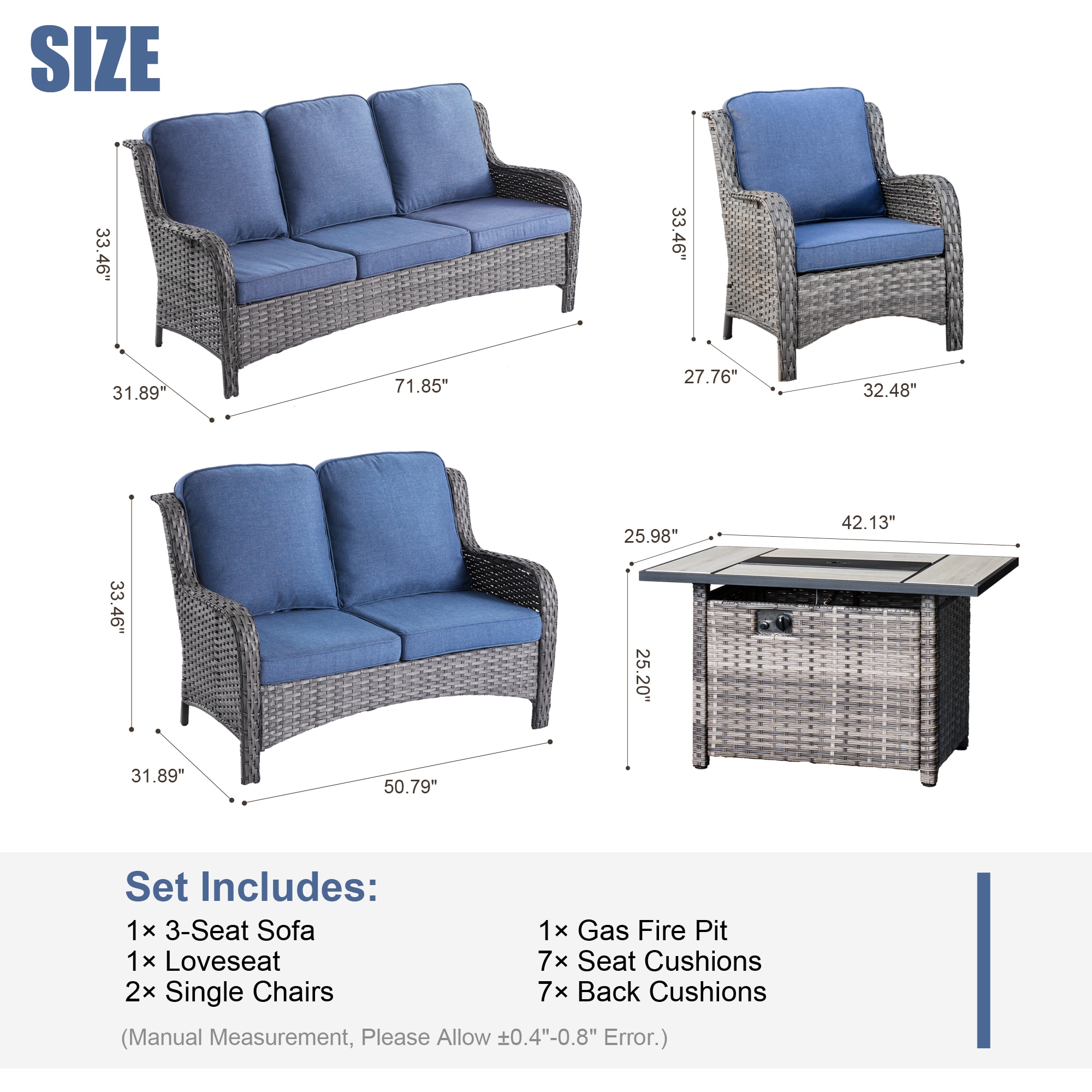 XIZZI XIGXCTL3153-CFP Patio-Conversation-Sets - View #8