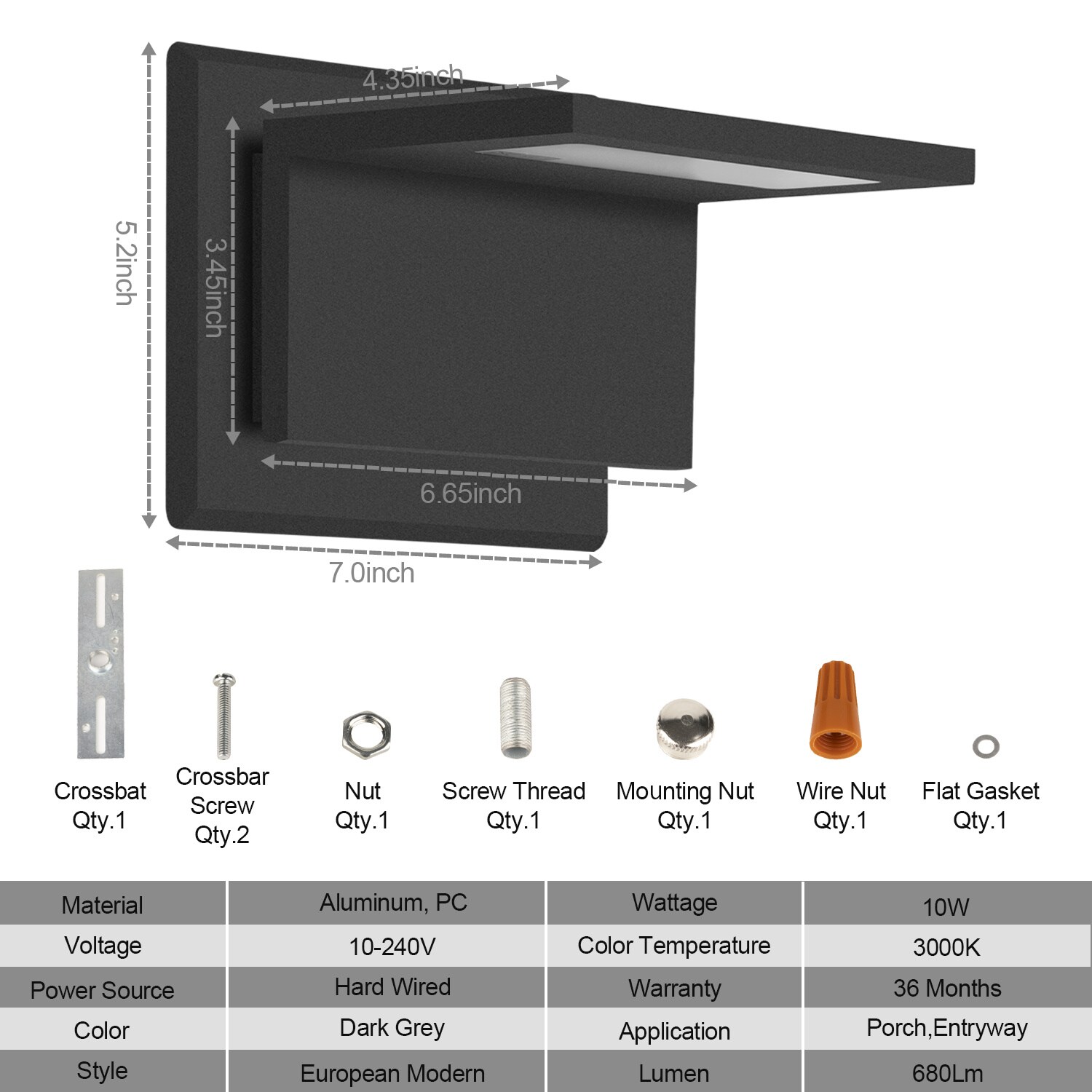 Kahomvis INOW-QPD0-MCG Outdoor-Wall-Lighting - View #2