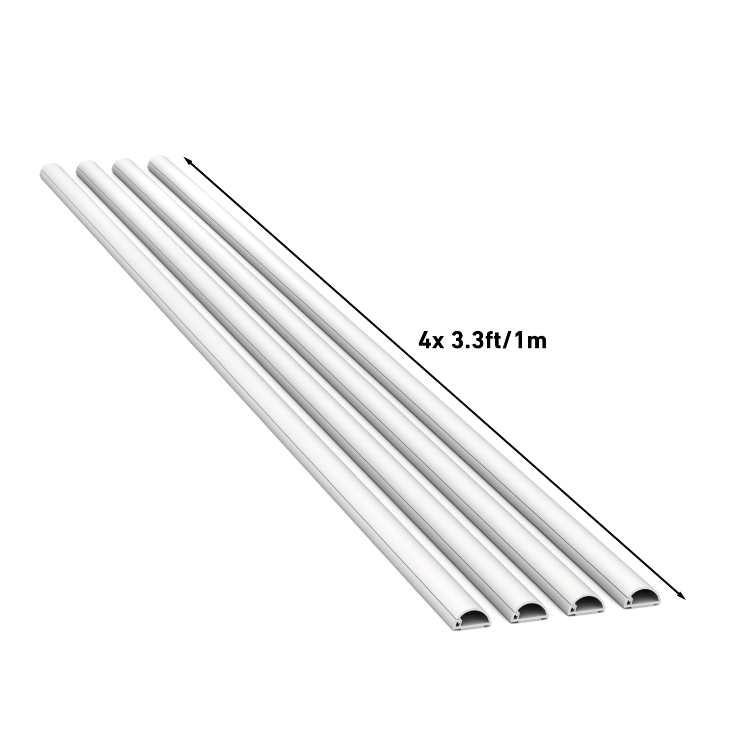 5Ft Small Corner Duct Cable Raceway White (W43 x H23mm) SKU