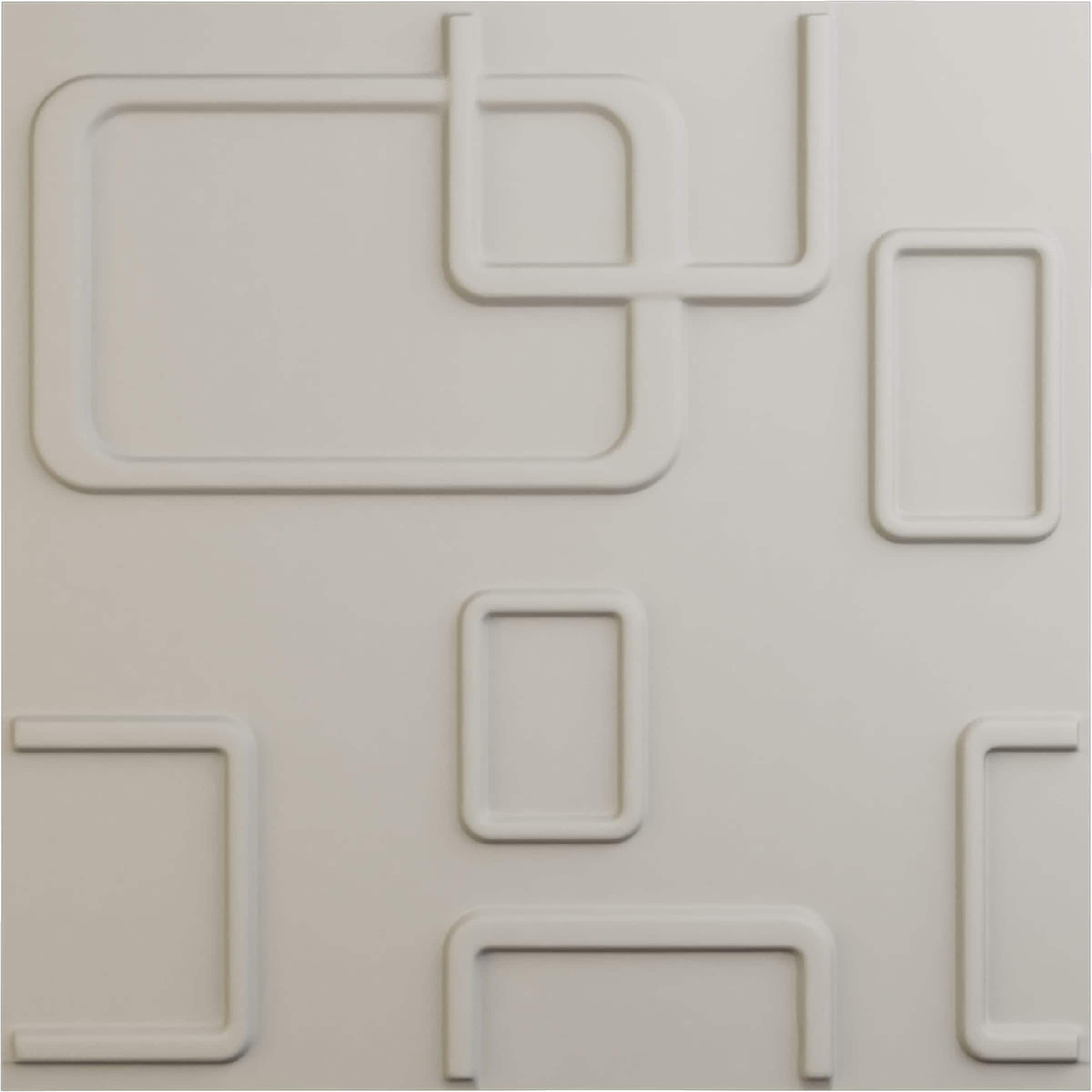 Ekena Millwork WP20X20ODGBW 19-5/8-in x 19-5/8-in Embossed Paintable/Stainable Off-white PVC Wall Panel (