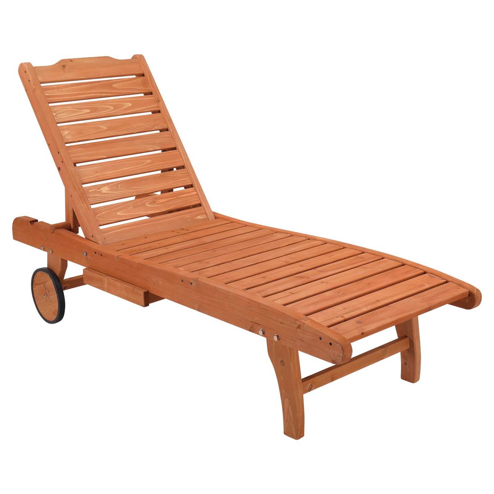 Wooden deck store lounge chairs