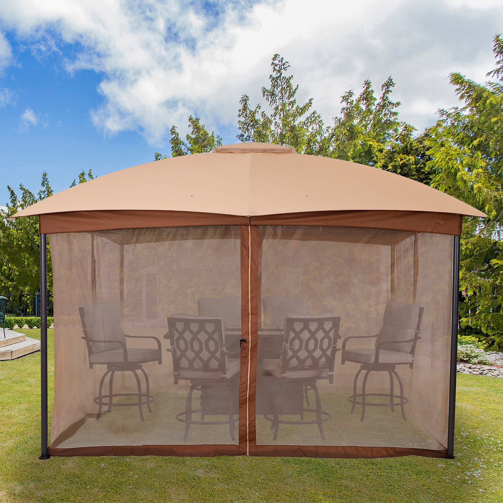 StarEcho GAZ007MK Wood-Resin-Gazebos - View #2