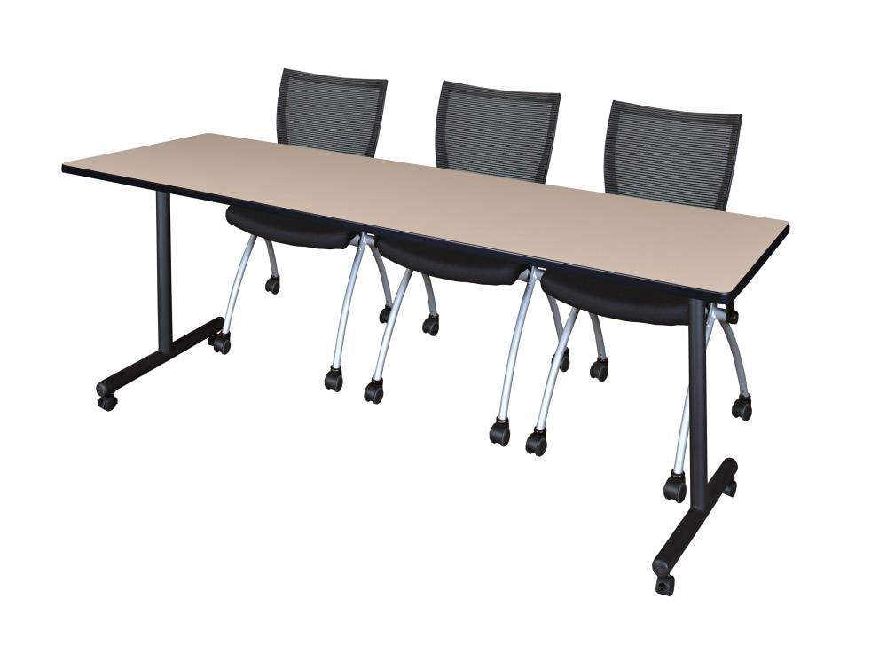 Regency MKTRCC8424BE09BK Training Off-white 4-Person Training Table (84-in W x 29-in H)