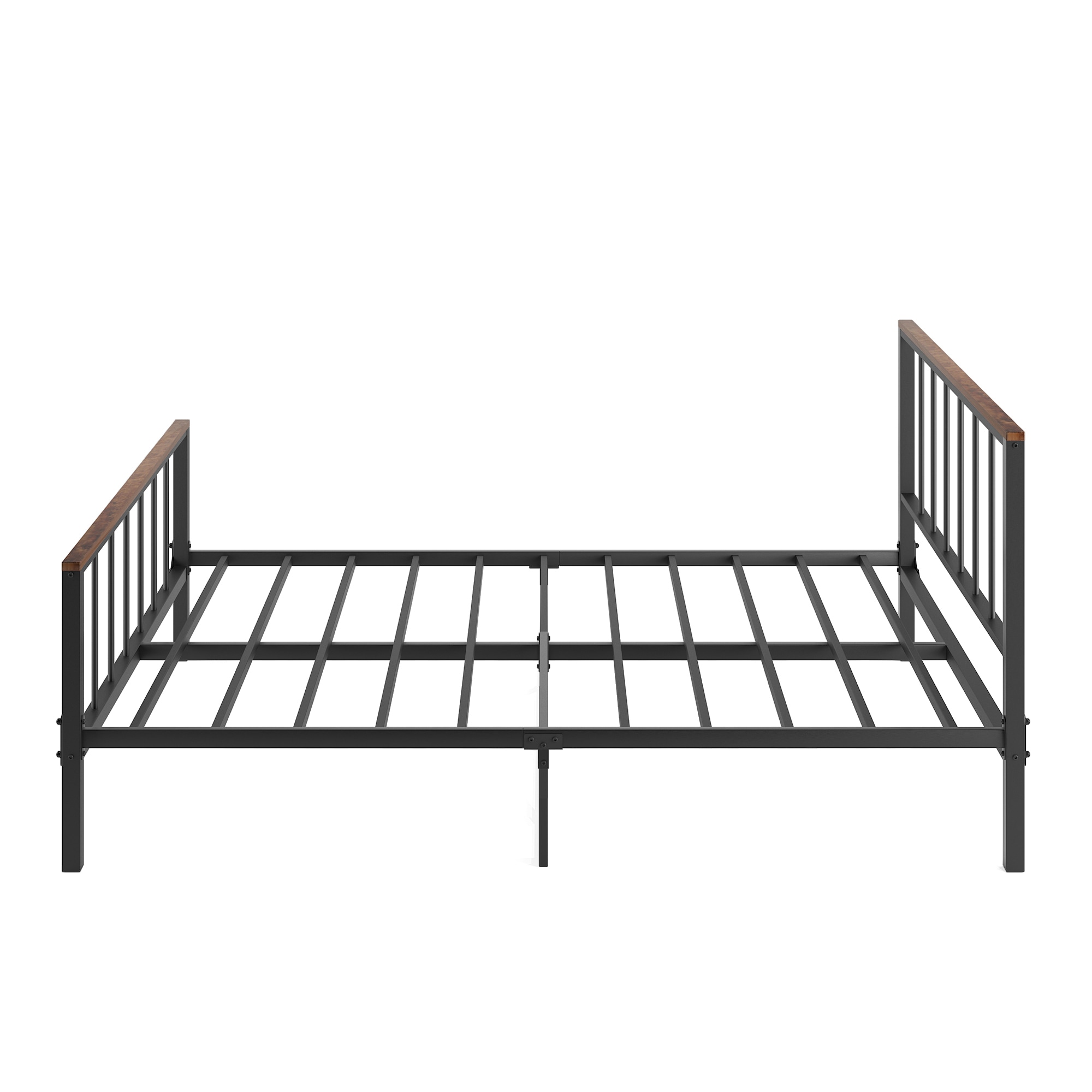 GZMR WF01-GC-V7-BKRD2 Queen Metal Platform Bed Frame Black Queen Metal Bed frame Bed