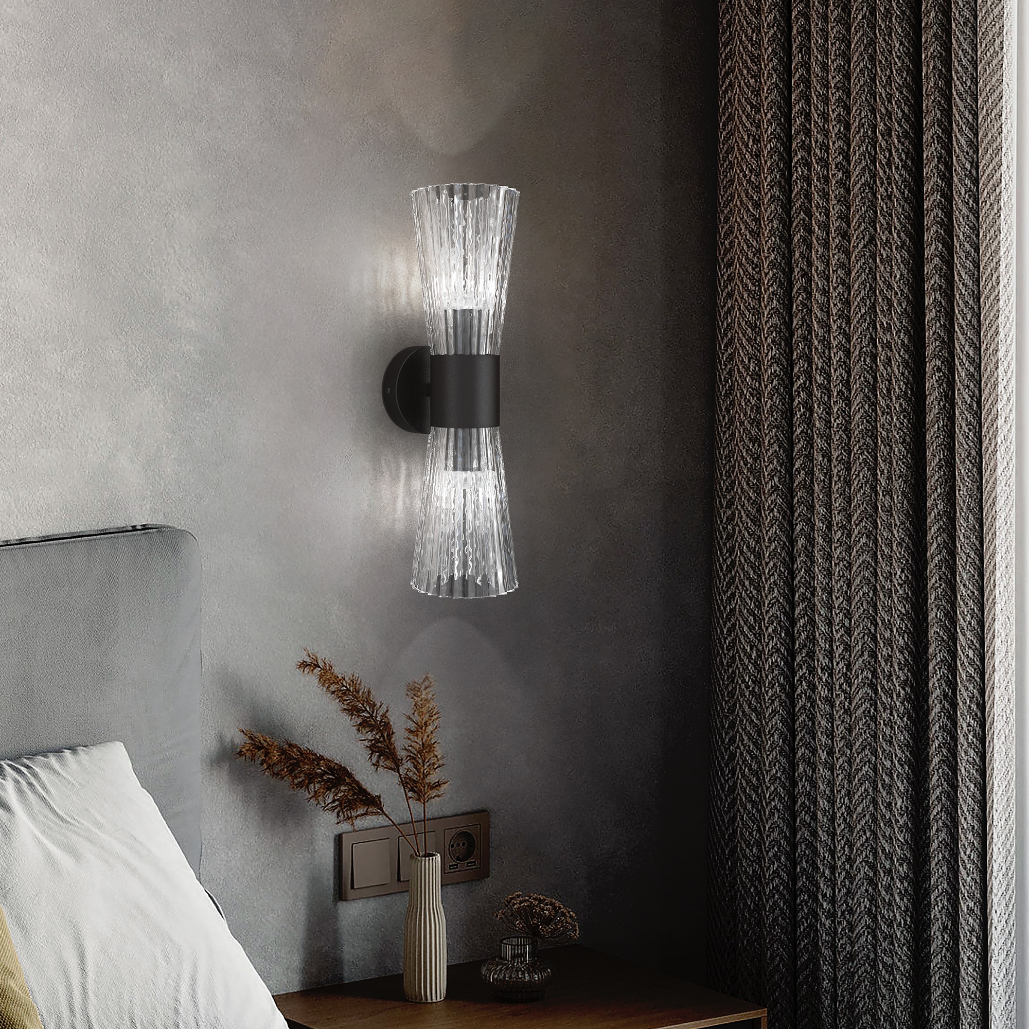 Maxax 28001-BK Gilmer 16.7-in 2 -Light Matte Black Modern/contemporary Vanity light bar