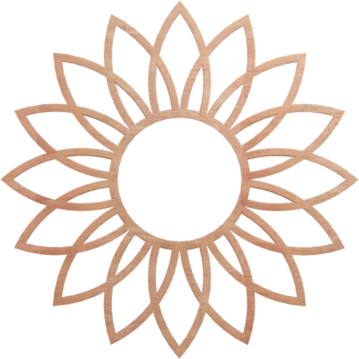 Ekena Millwork CMWP24X24X0250DACH Daisy Fretwork 24-in W x 24-in L Contemporary Cherry Wood Whole Ceiling Medallion