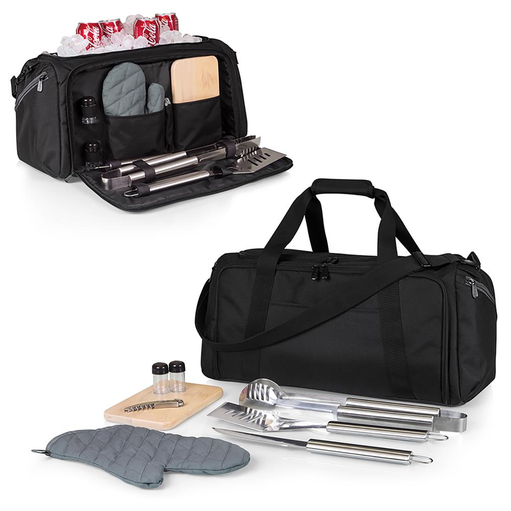 Picnic Time BBQ Kit Grill Set and Cooler – Stainless Steel Accessory Kit with Heat-Sealed Interior Liner and Multiple Storage Pockets 757-06-175-000-0 Sansujyuku sansujyuku.com