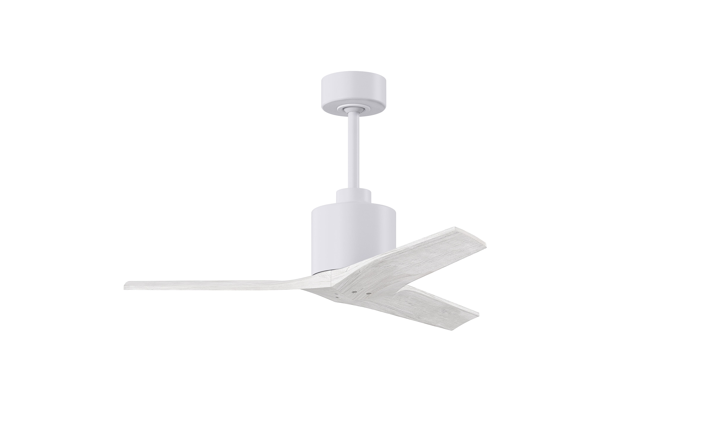 Matthews Fan Company MW-MWH-MWH-42 Mollywood 42-in Outdoor Matte White with Matte White Blades Ceiling Fan Without Light - Remote Included ( 3 -Blade )