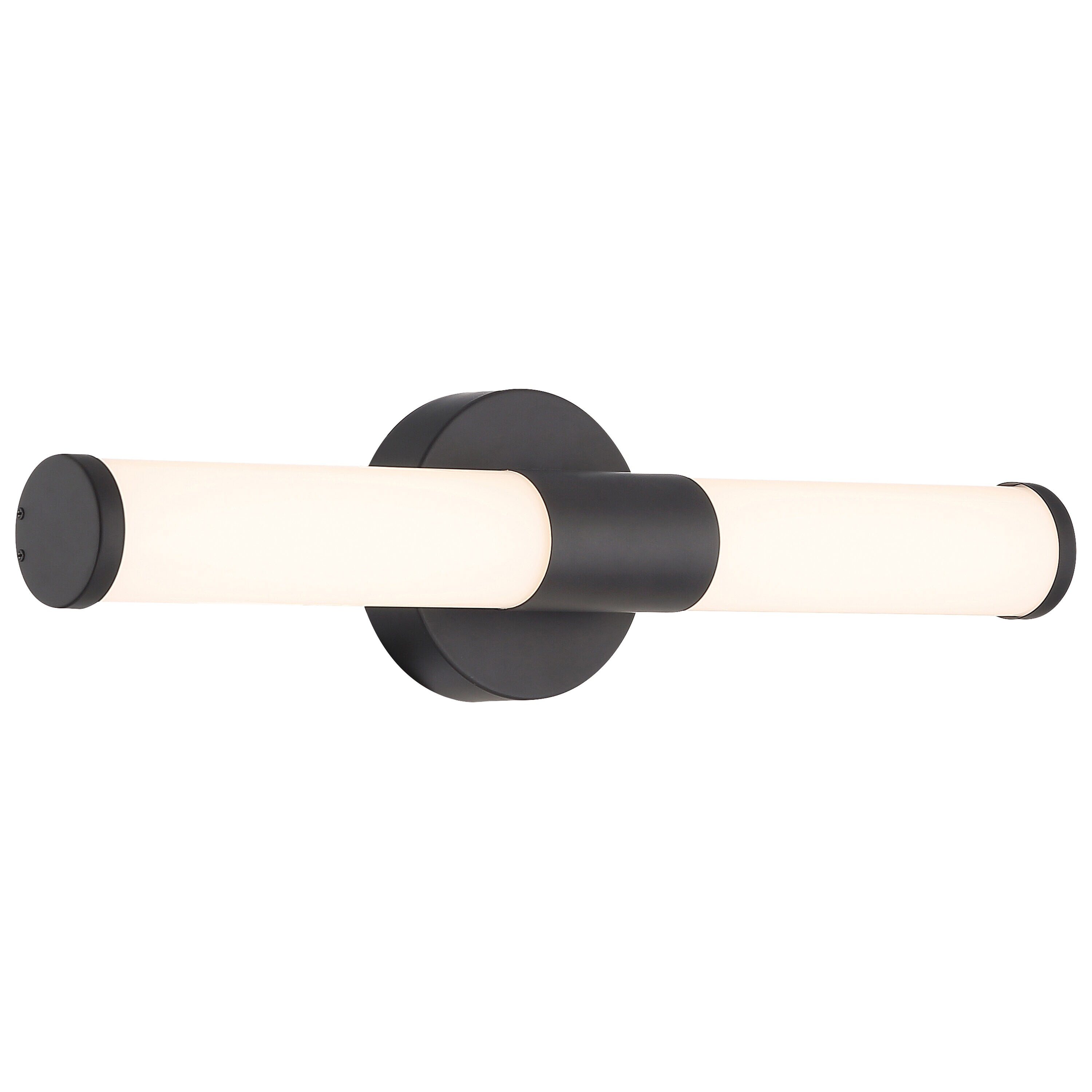 Access Lighting 62535LEDDCS-MBL/ACR Retreat 18-in 1 -Light Matte Black Integrated LED Transitional Vanity light