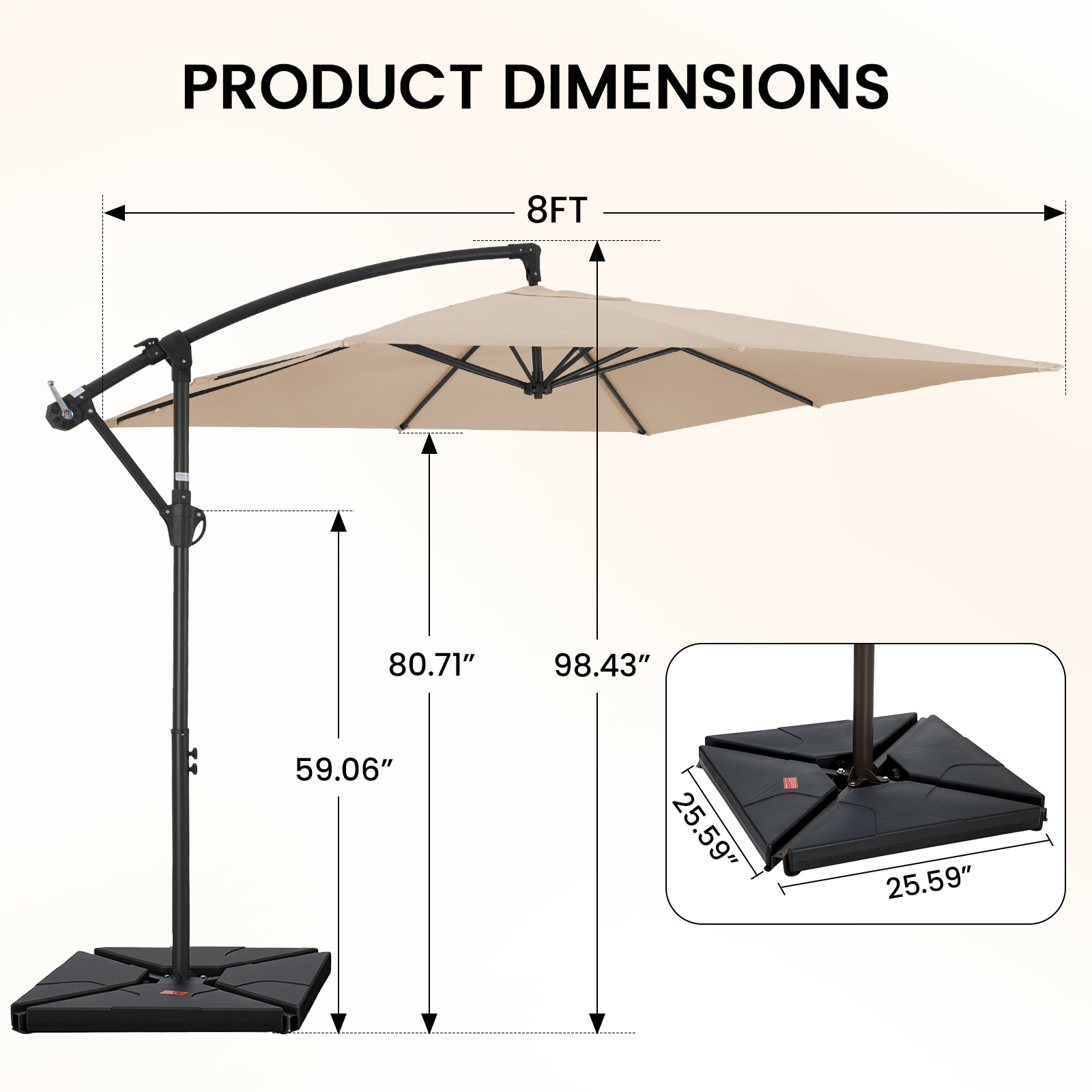 JEAREY JR-8X8-BE-1 Umbrellas-2 - View #2