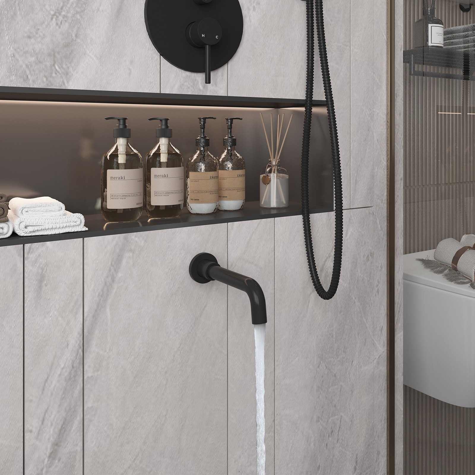 Mondawe AM-S0082C-10MB Showerhead-Bar-Panels - View #5