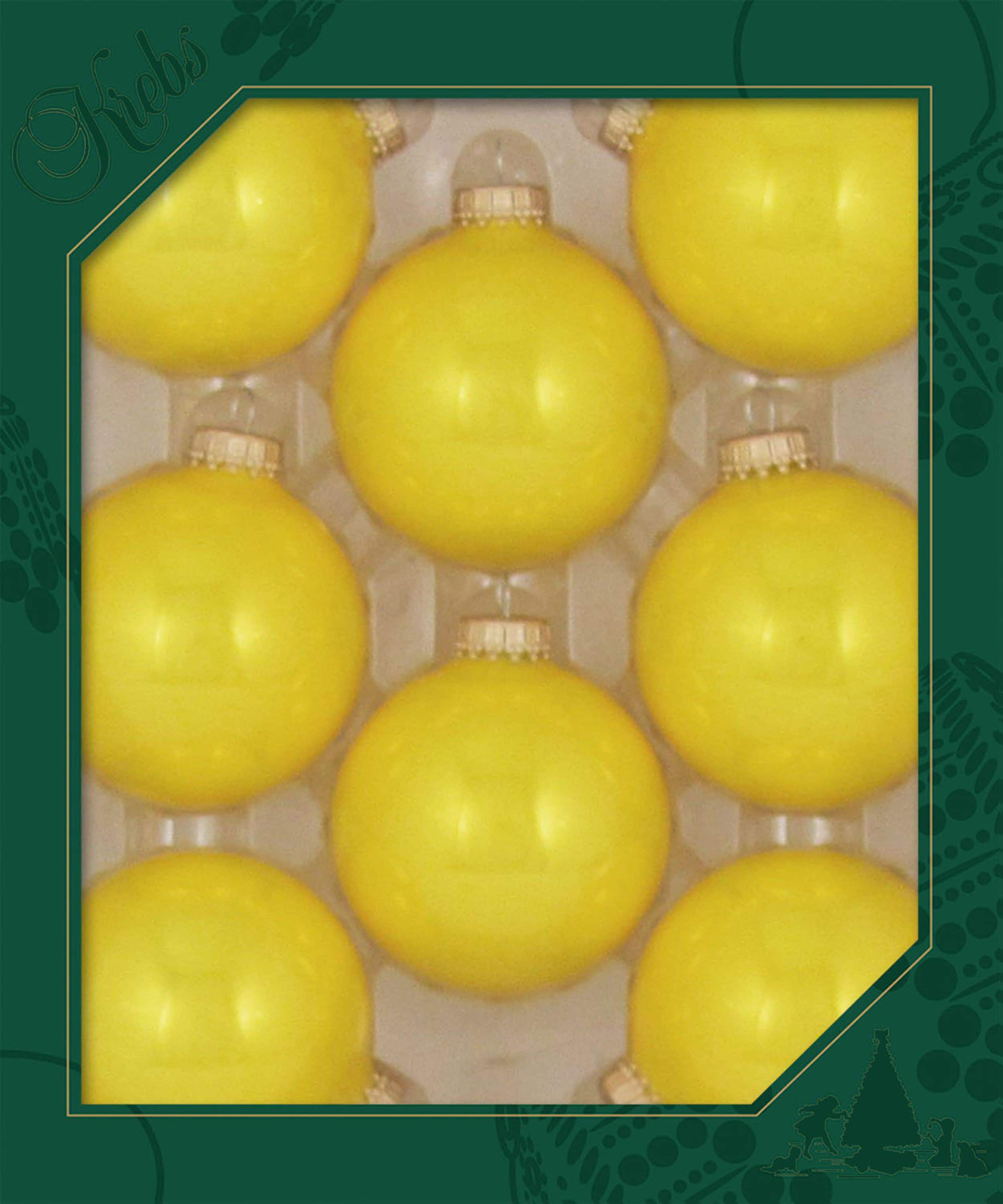 Krebs KBX30015 8 -Pack Yellow Standard Indoor Ornament set