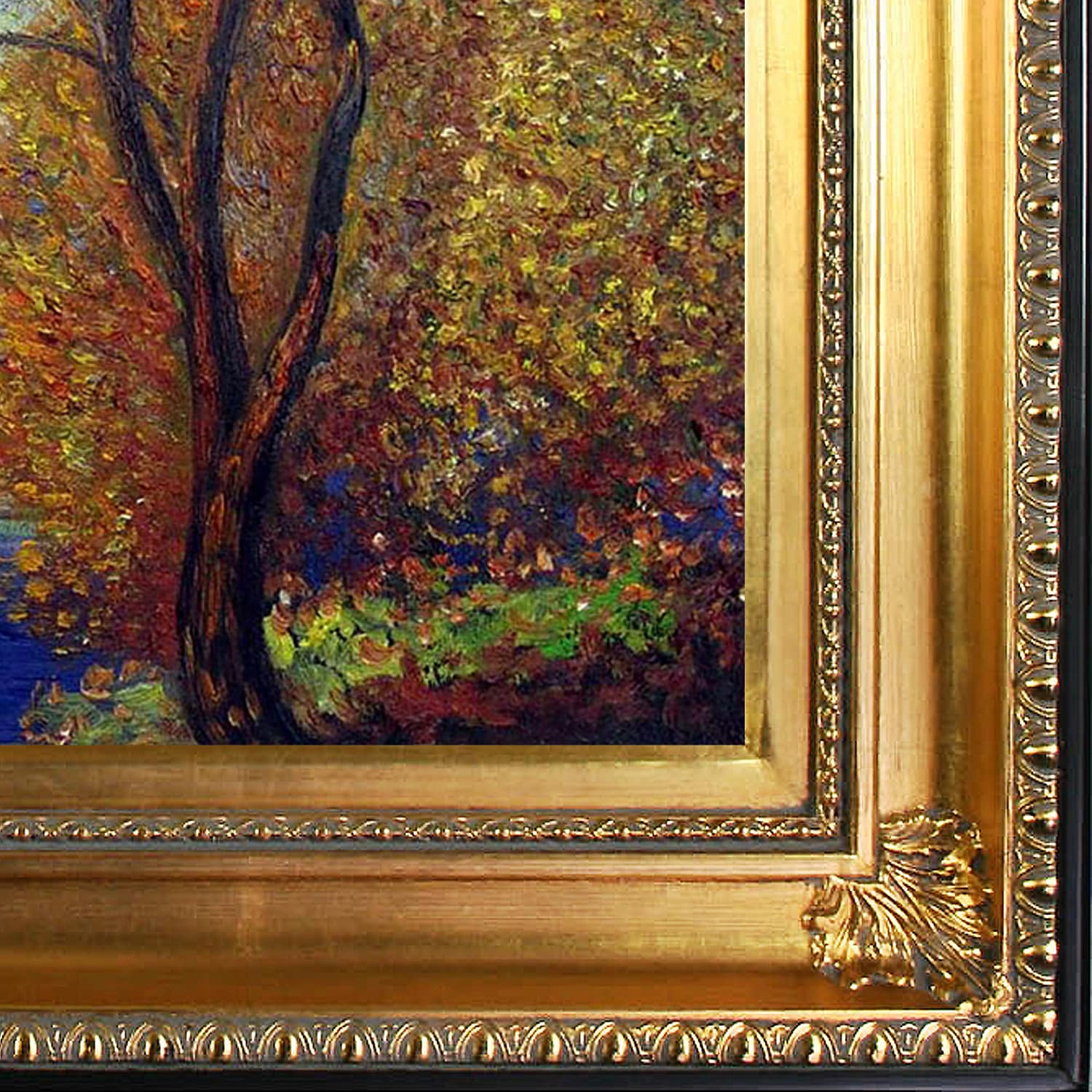 La Pastiche Antibes, View Of Salis Claude Monet Gold/Black Wood Framed ...
