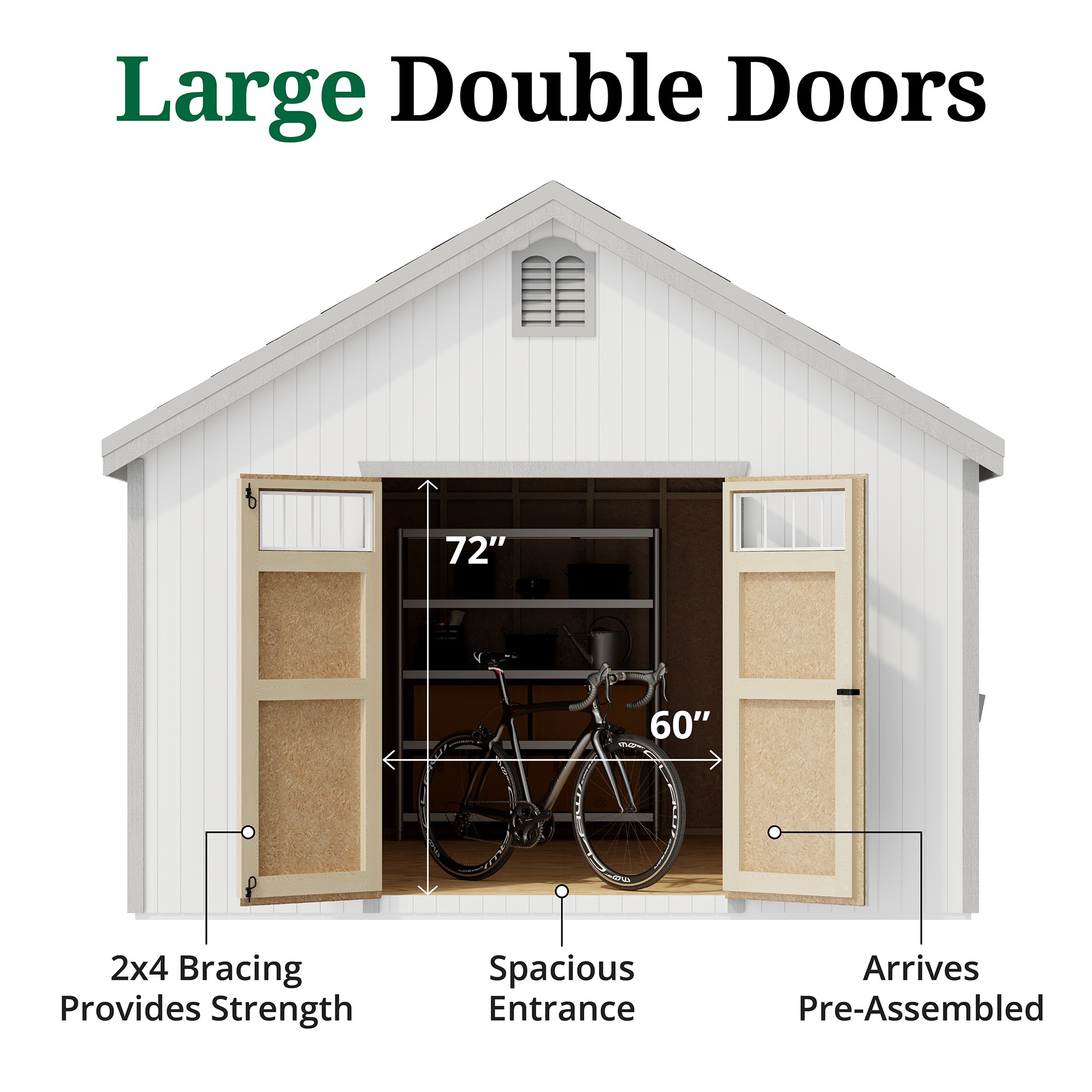 Little Cottage Co 12X16 WCGS-PC Wood-Storage-Buildings - View #4