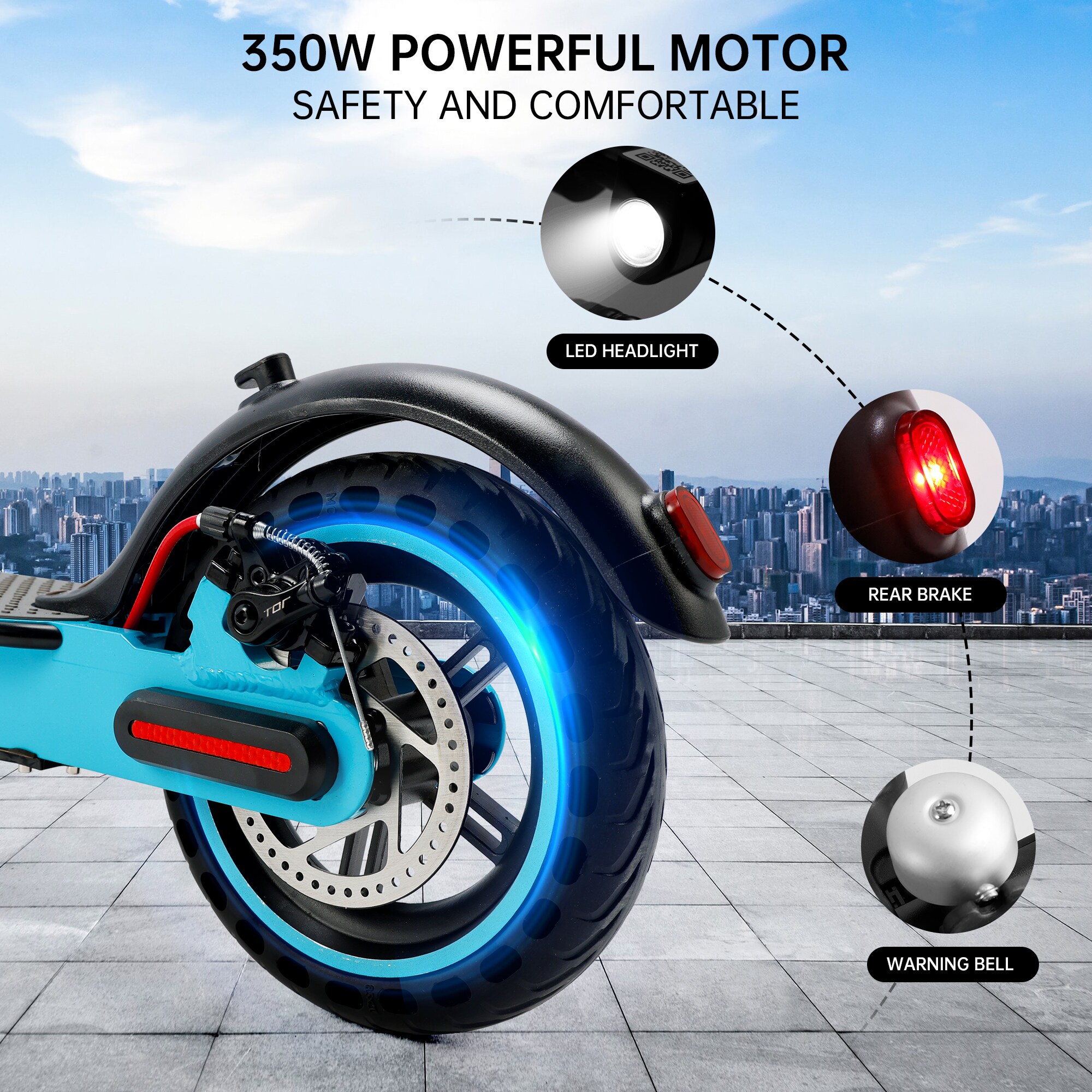 Topteng G056-001-BLUE scooters - View #5