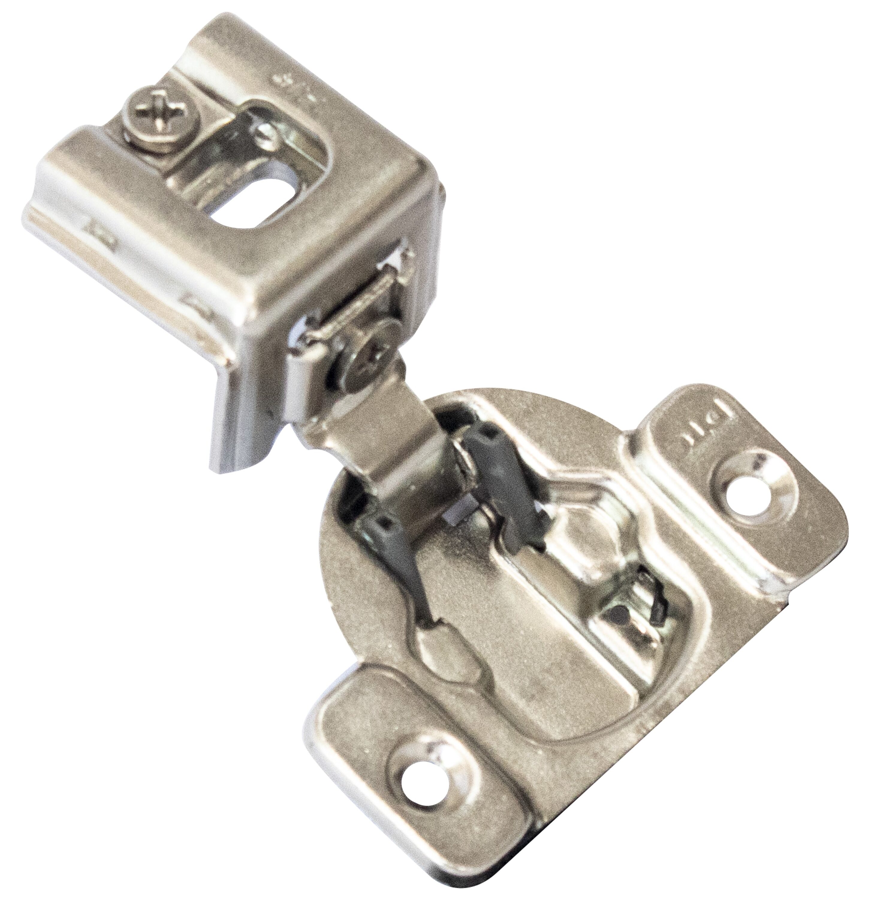 RELIABILT E8E115 105-Degree 1-1/4-in Overlay Concealed Concealed Self-Closing Nickel plated Cabinet Hinge , 1 Pairs ( 2 -Pieces)