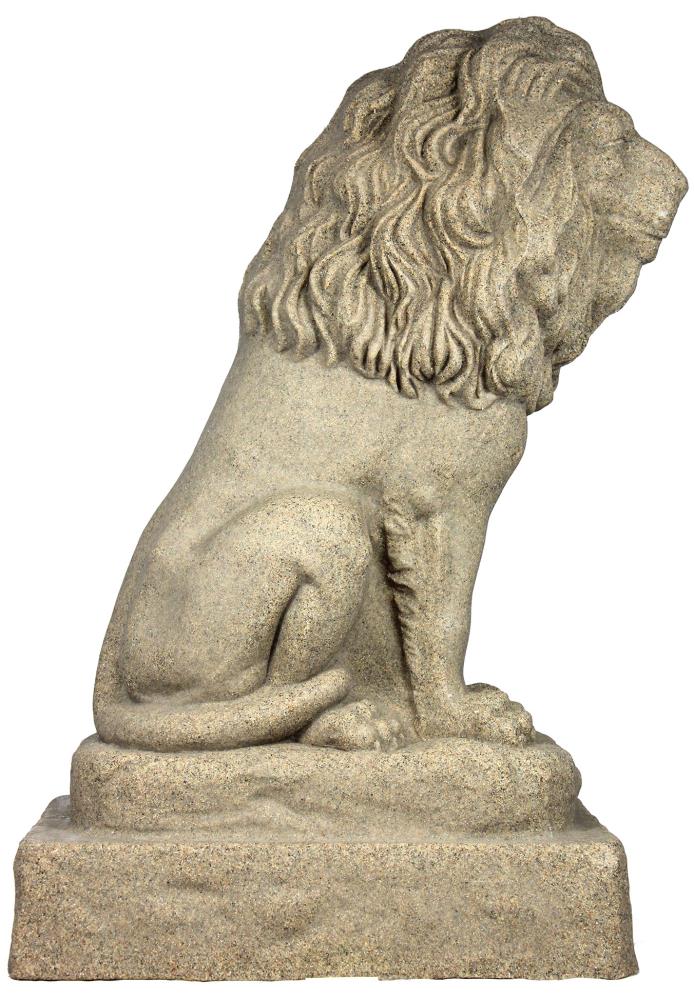 EMSCO GROUP 28-in H x 12.625-in W Brown Lion Garden Statue in the