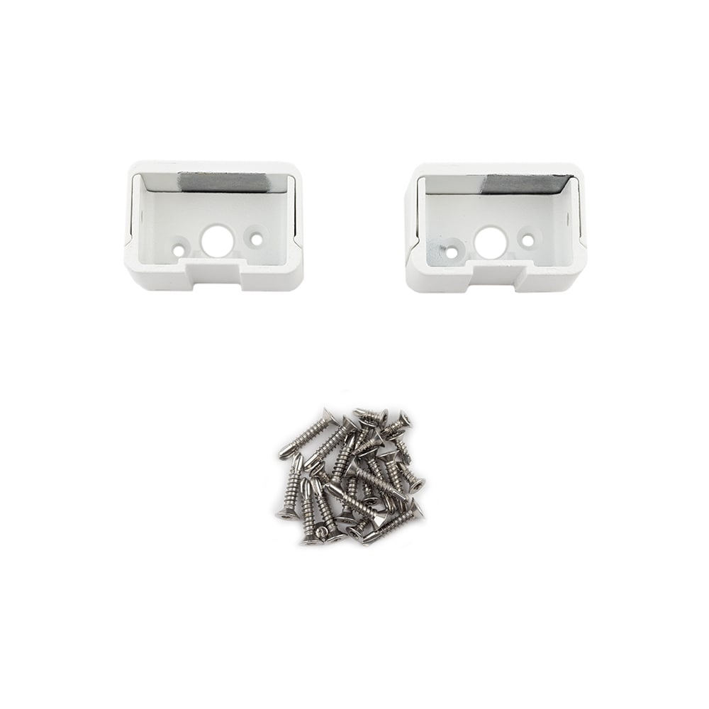 Deckorators 2.5-in x 2.4375-in Cable Railing Textured White Aluminum Rail Bracket (3-Pack)