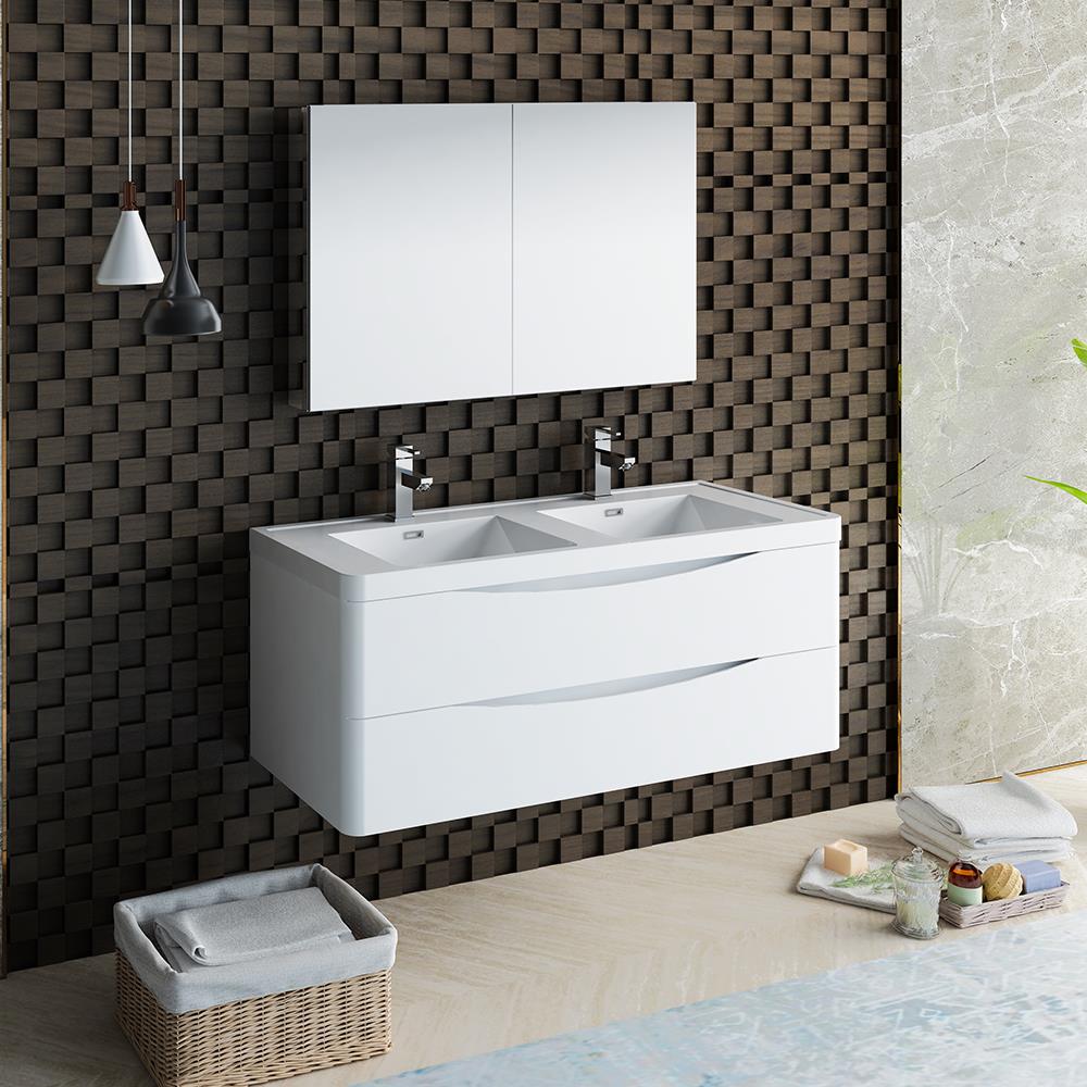 Fresca FVN9048WH-D Bath-Vanity-Combo - View #3
