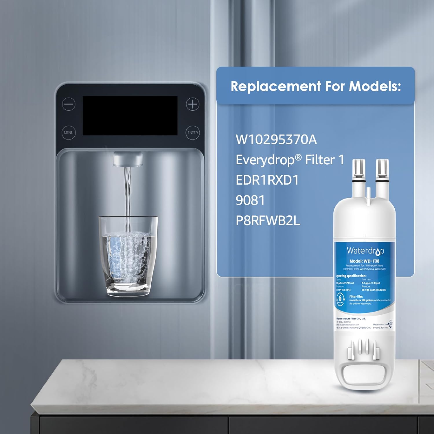 Waterdrop BL-WD-6038-2 Refrigerator-Water-Filters - View #3