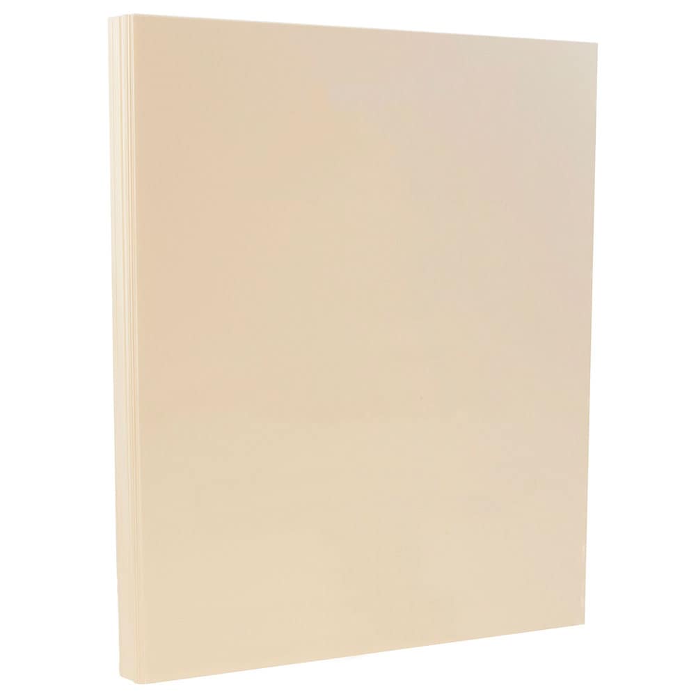 Cream Cardstock 65lb Weight Paper 8.5 x 11 Letter Size 50 Pages Per Pack 2  Packs