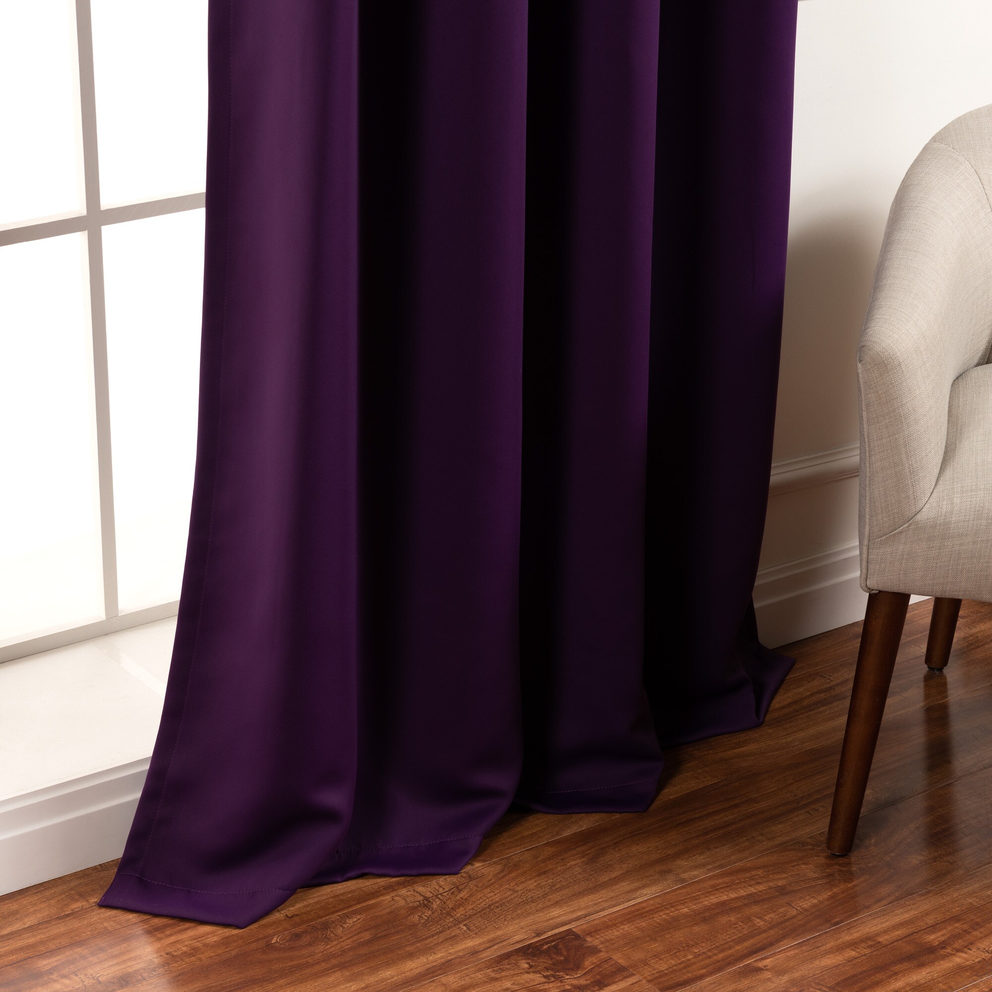 Deep Plum Silk Curtain 52