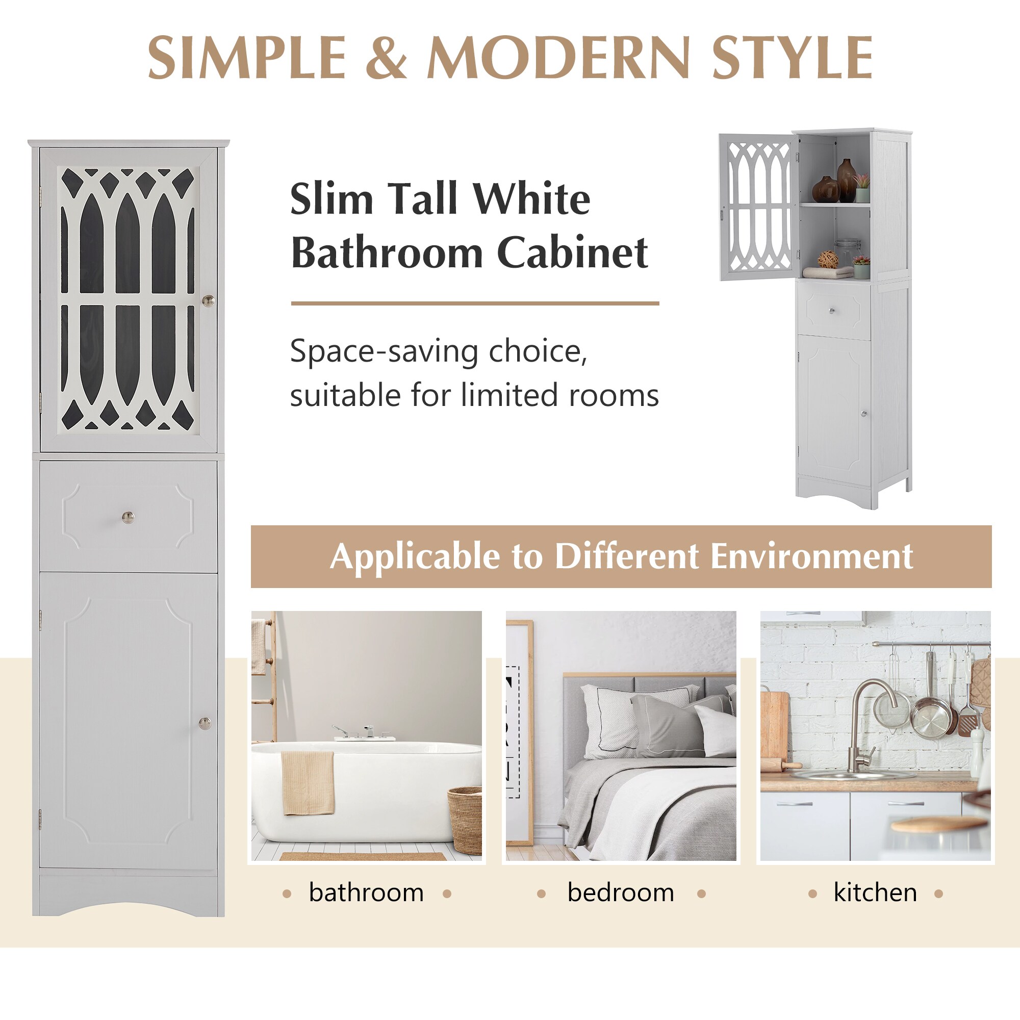 ModernLuxe L3P-WF289427AAK Bathroom-Wall-Cabinets - View #2