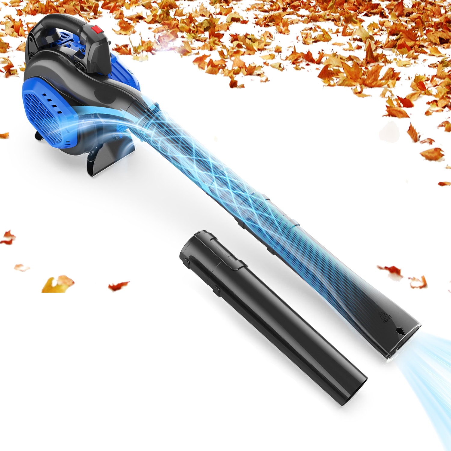 Wild Badger Power WB26CCHHBL Gas 26-cc 2-cycle 475-CFM 165-MPH Gas Handheld Leaf Blower