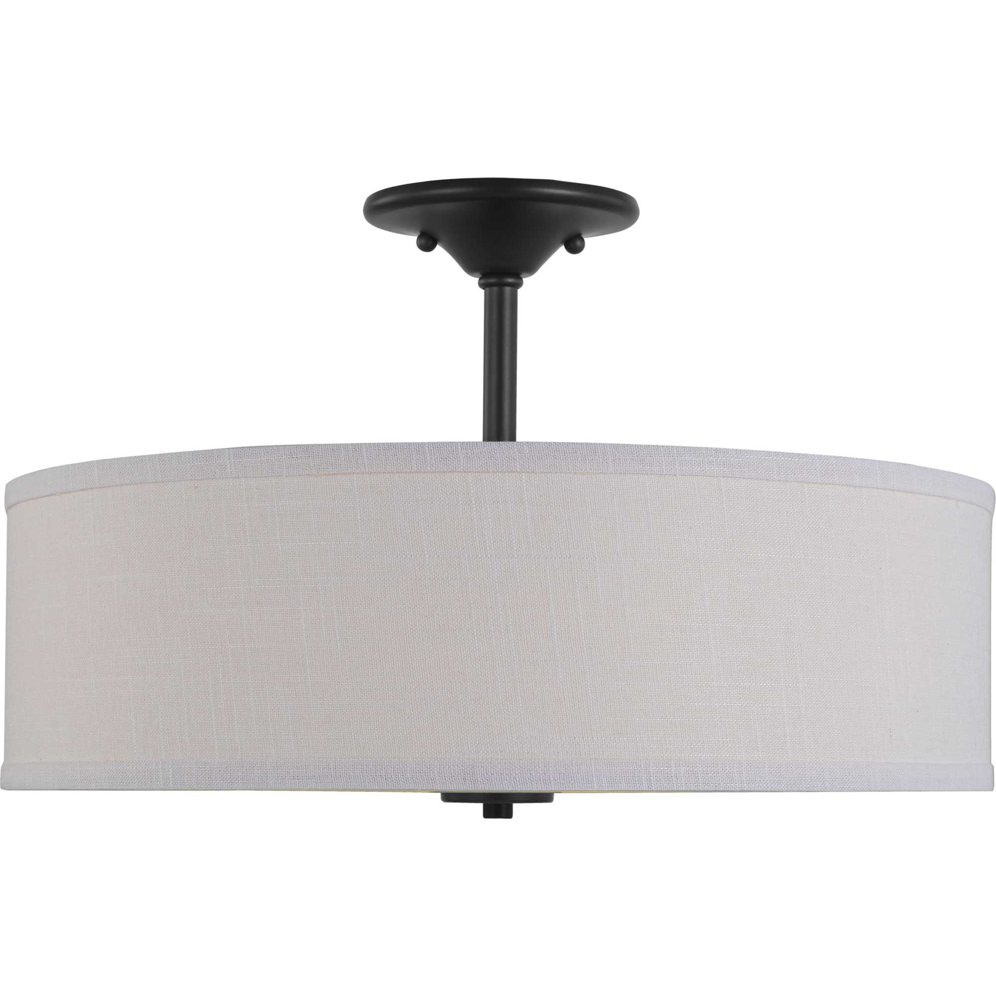 Graphite Elegance 20" Indoor/Outdoor Drum Ceiling Light with Summer Linen Shade