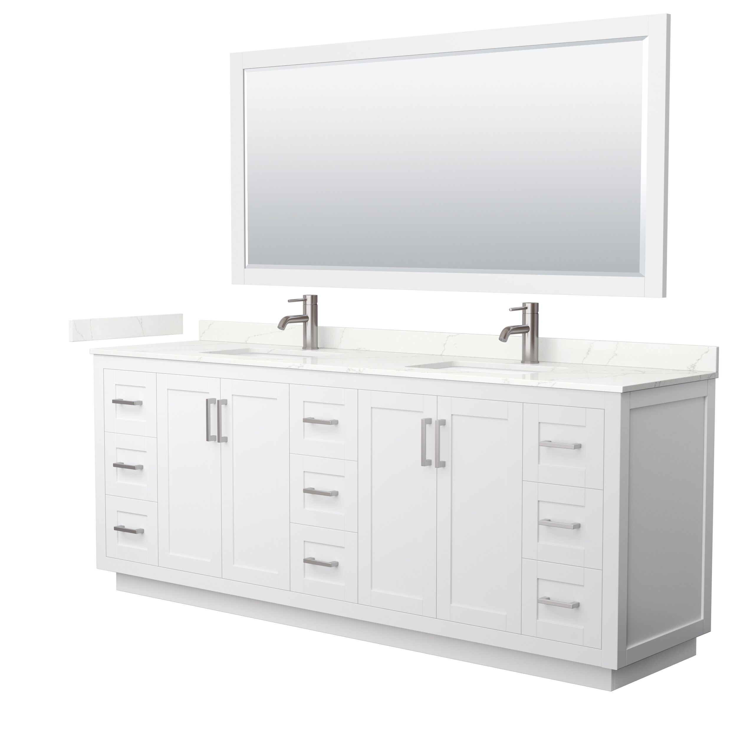Wyndham Collection WCF292984DWHGTUNSM70 Bath-Vanity-Combo - View #2