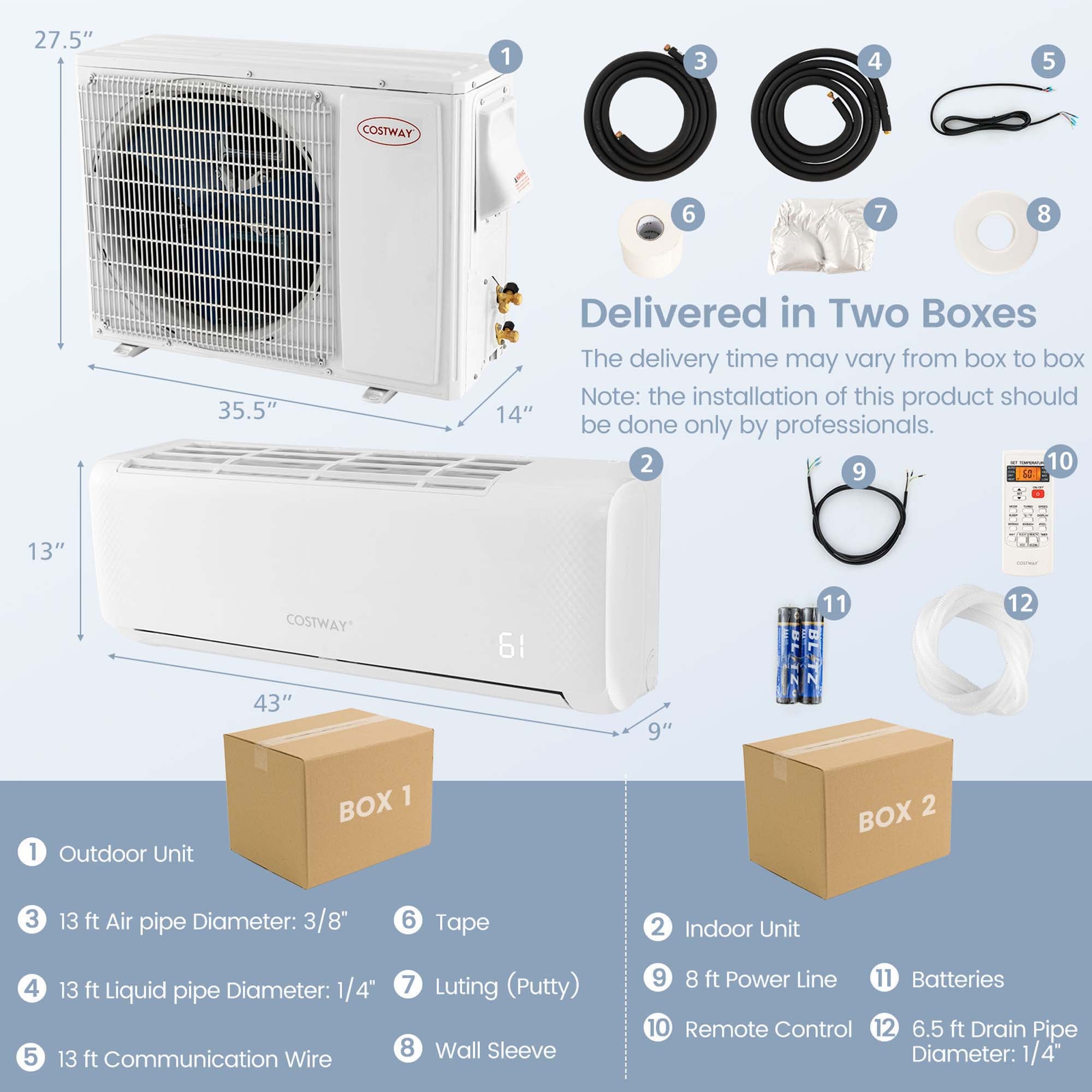 Costway LWS00228 Wall-Air-Conditioners - View #2