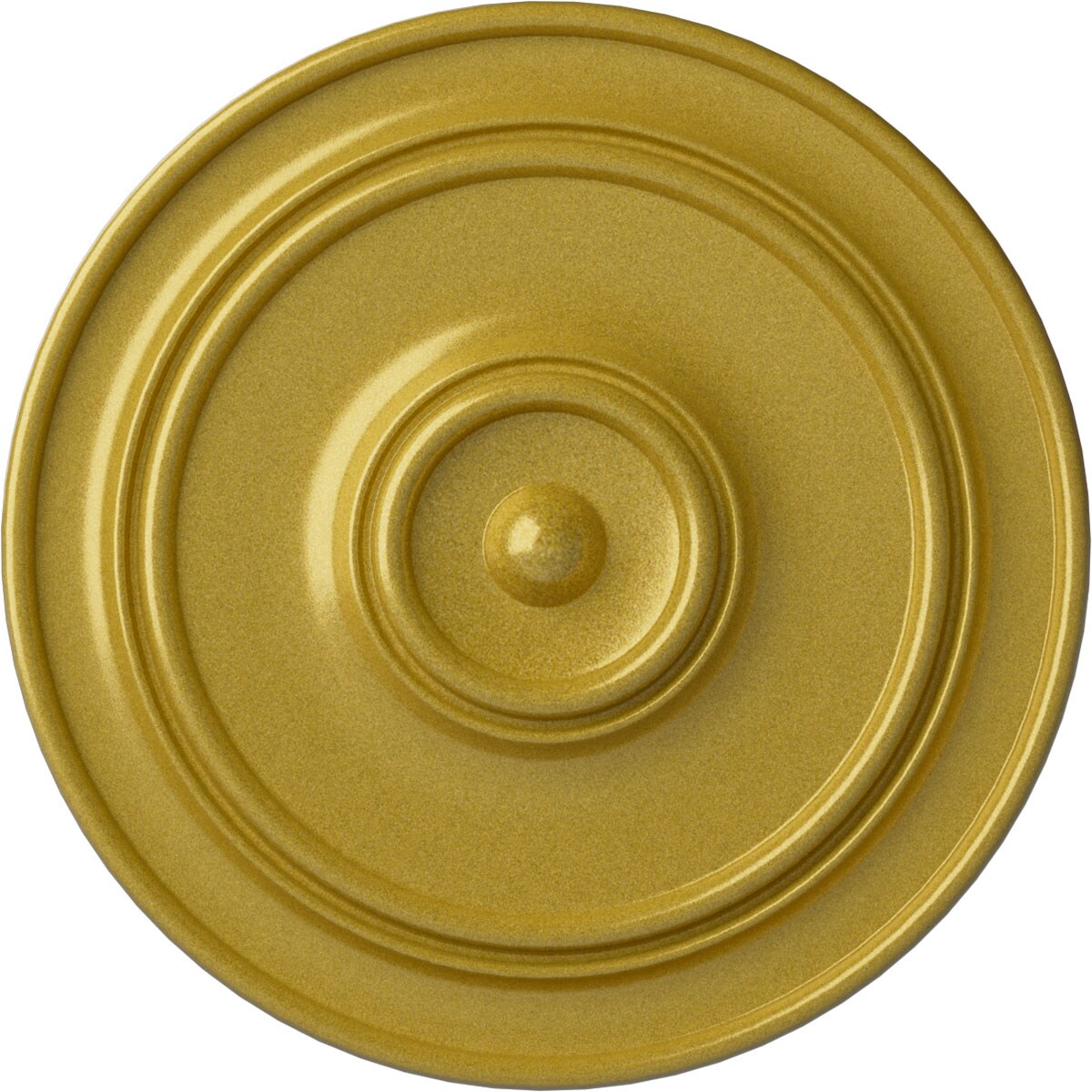 Ekena Millwork CM54TCLRGS Large Classic 57-in W x 57-in L Painted Rich Gold Polyurethane Whole Ceiling Medallion