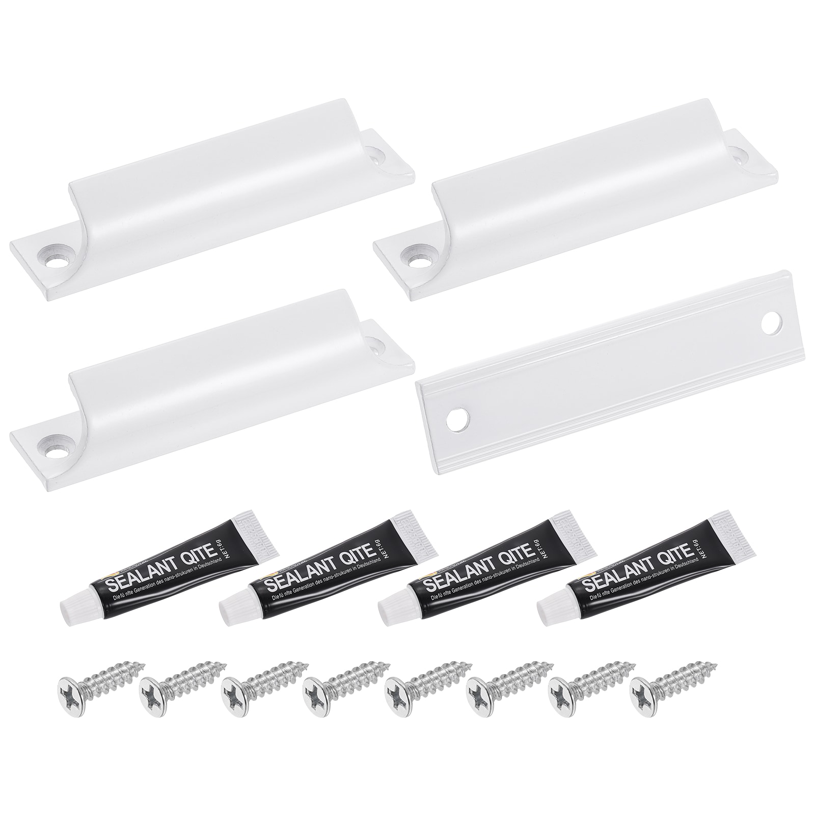 Unique Bargains - 10pcs Drawer Pulls 3.54 Inch Aluminum Alloy Kitchen Cabinet Handles Window Sash...