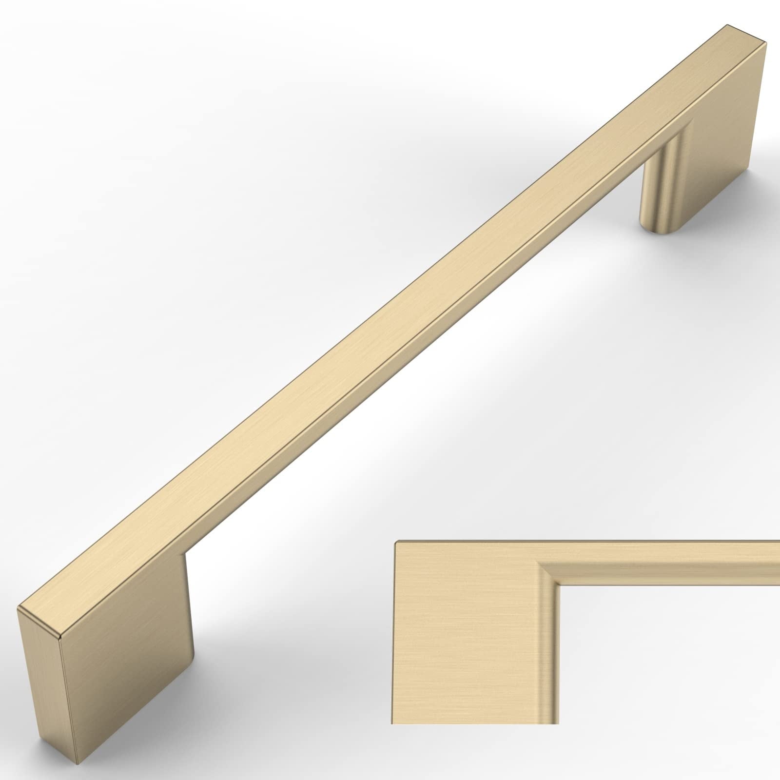 Aoibox  5 in center to center brushed brass cabinet pulls modern kitchen and furniture handles 10 pack Unit