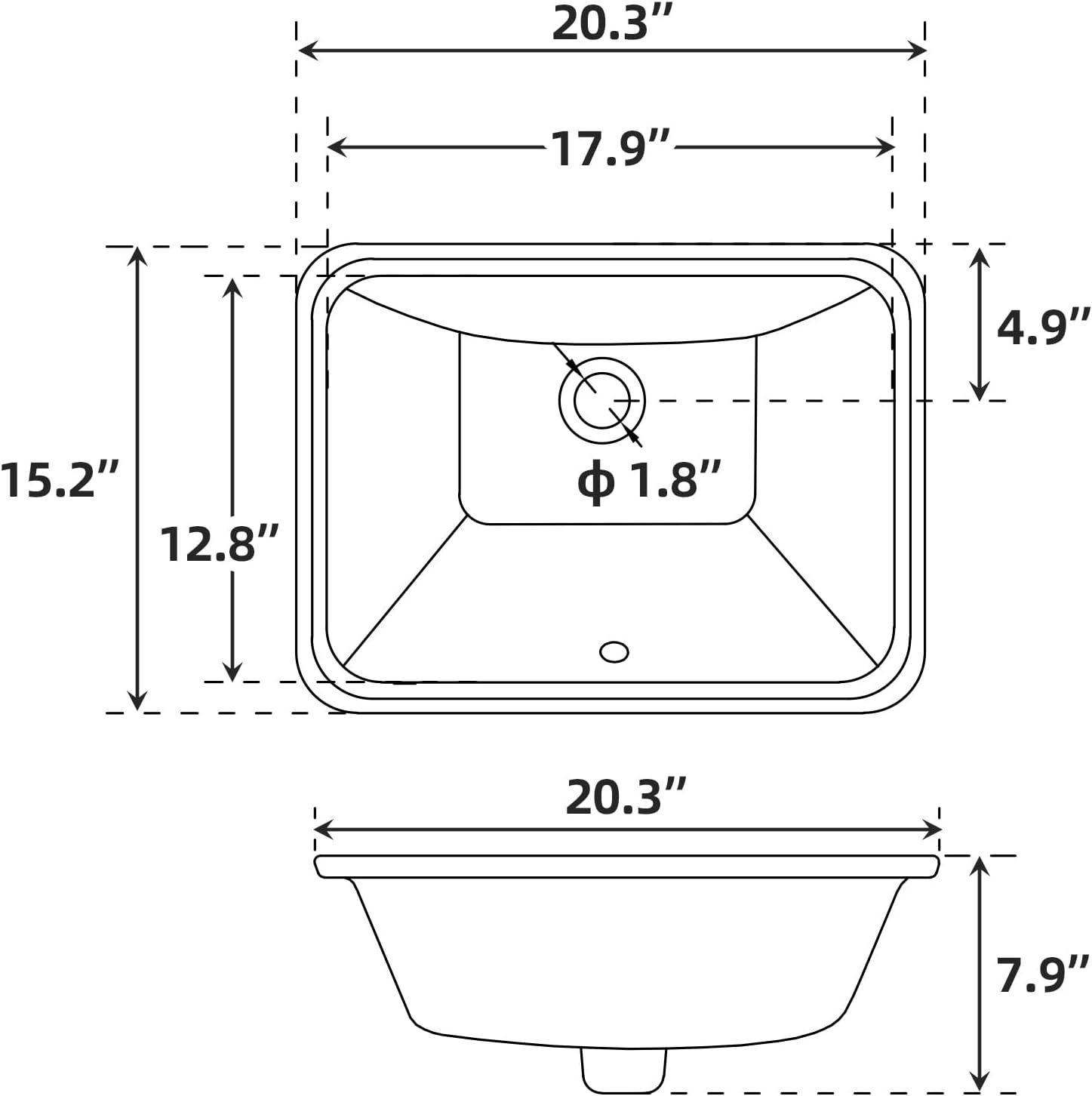 Qeetex DHZ-PHO-10BNJL2A Bath-Sink - View #6