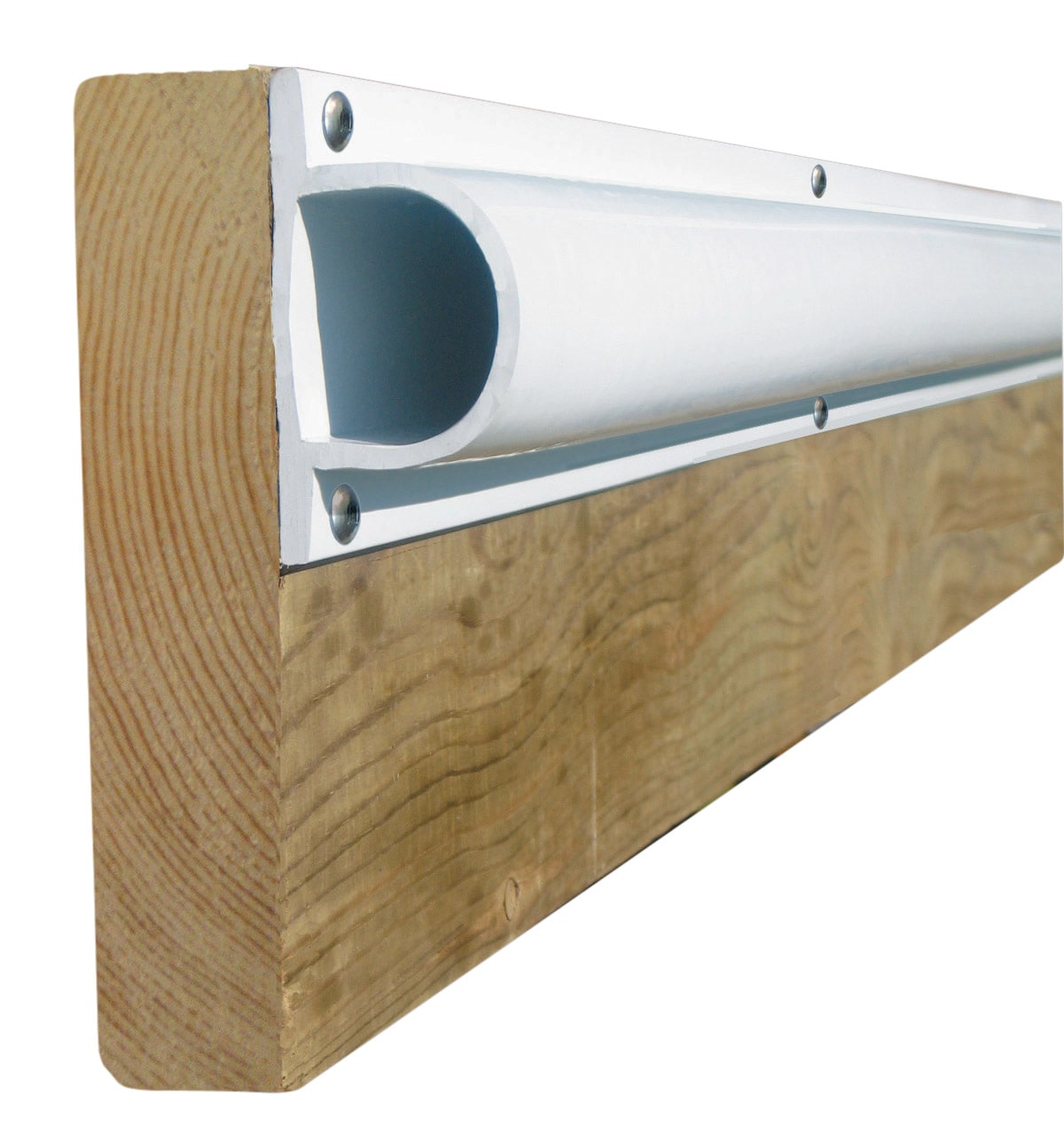 Dock Edge + Heavy D Dock Bumper Profile - White PVC - 3 x 8 foot lengths,  24 feet total in the Marine Hardware department at